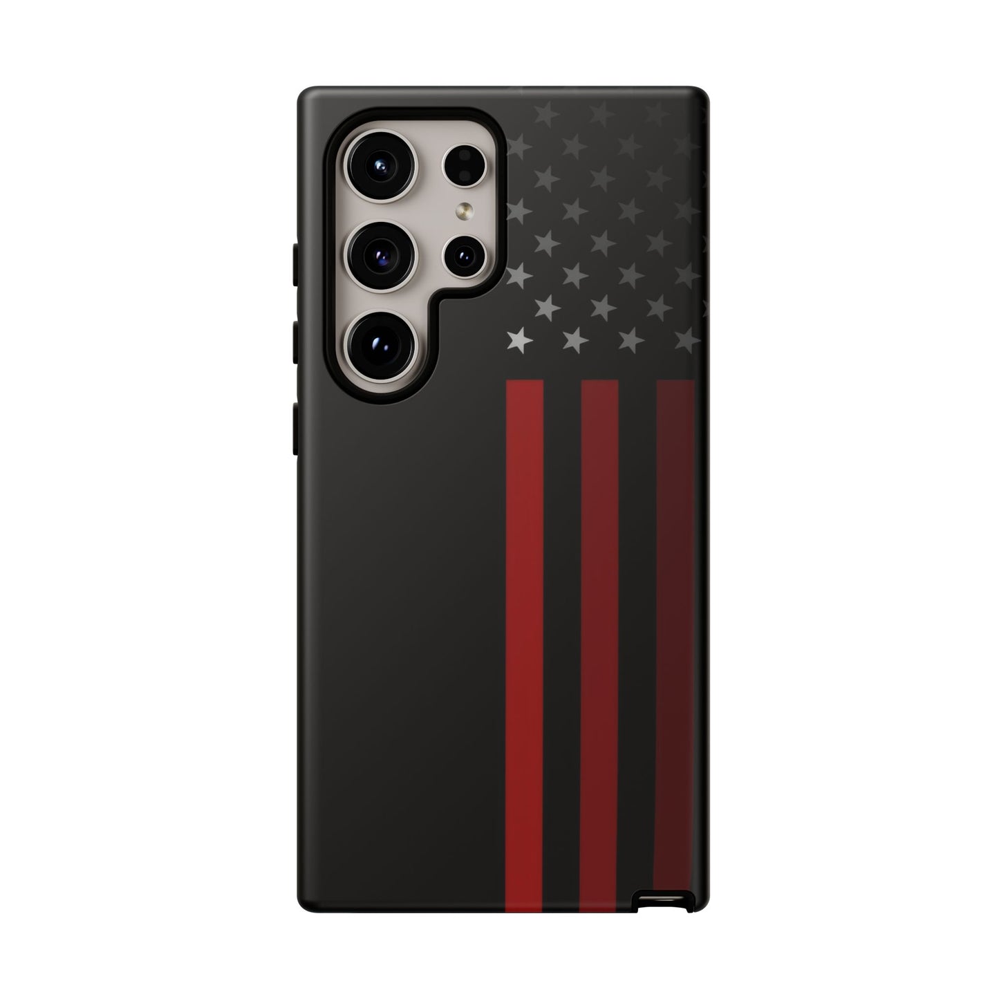 Patriotic Samsung Tough Cases, Red Line American Flag Phone Cover