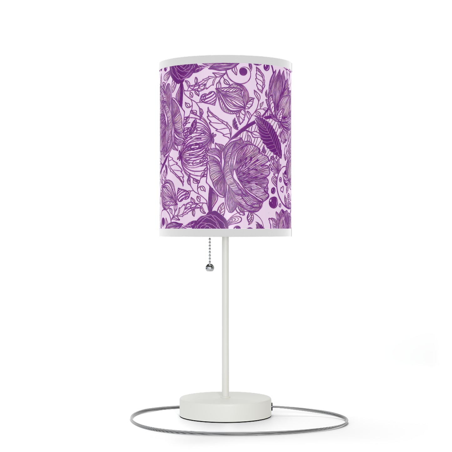 Graphical Garden: Purple Edition Lamp on a Stand, US|CA plug / Light Blue