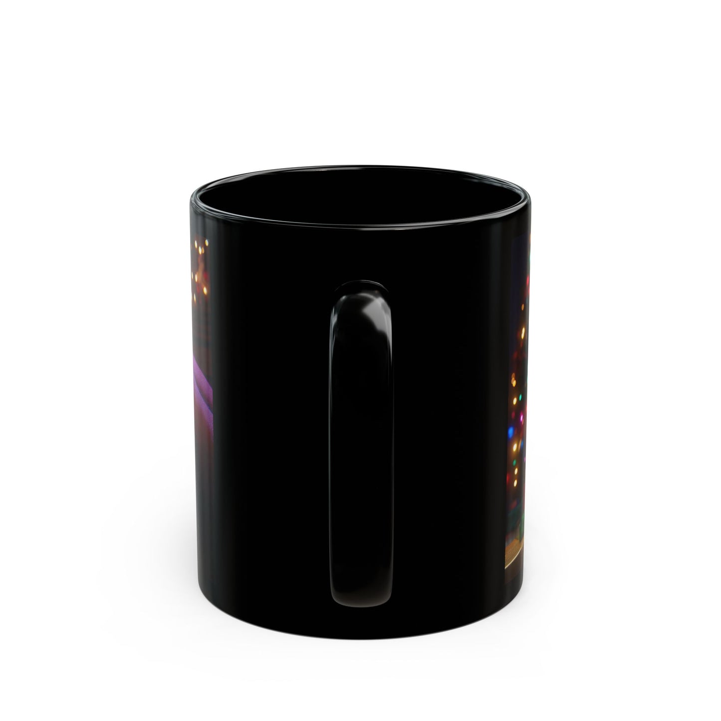 Sneaky Santa Black Mug - 11oz, 15oz