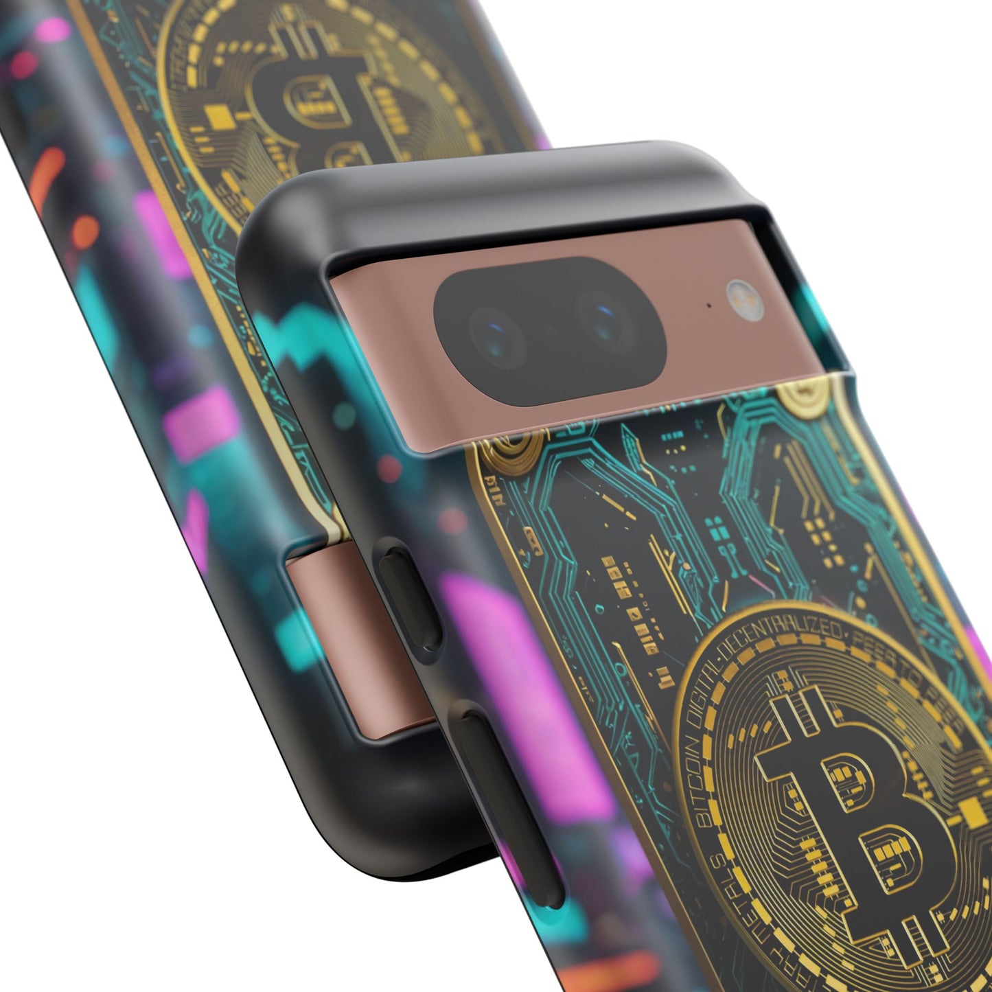 Bitcoin Google Pixel Phone Case - Tough Cases with Cryptocurrency Design