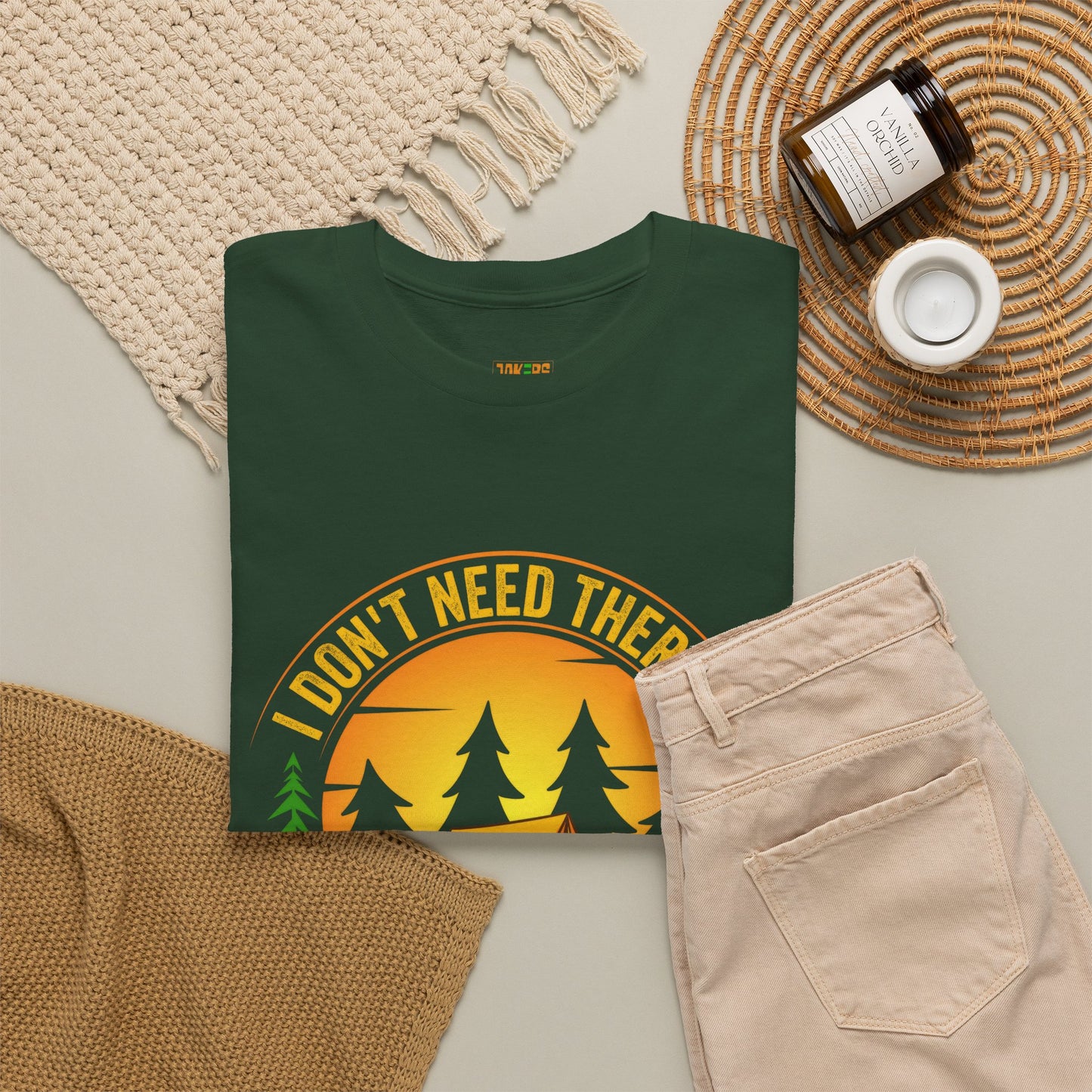 Camping Therapy Unisex Heavy Cotton Tee - Perfect for Outdoor Enthusiasts