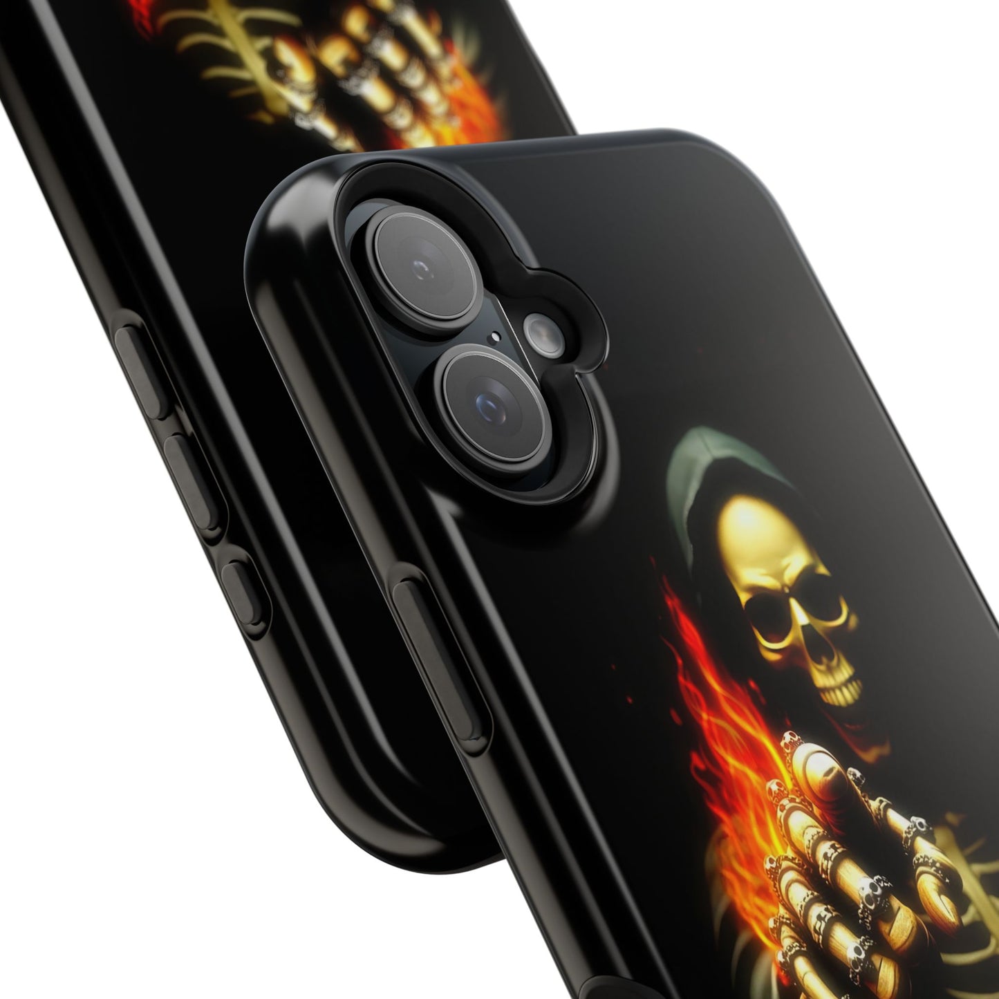 Skull Design Impact-Resistant iPhone Case, Don't Touch My Phone