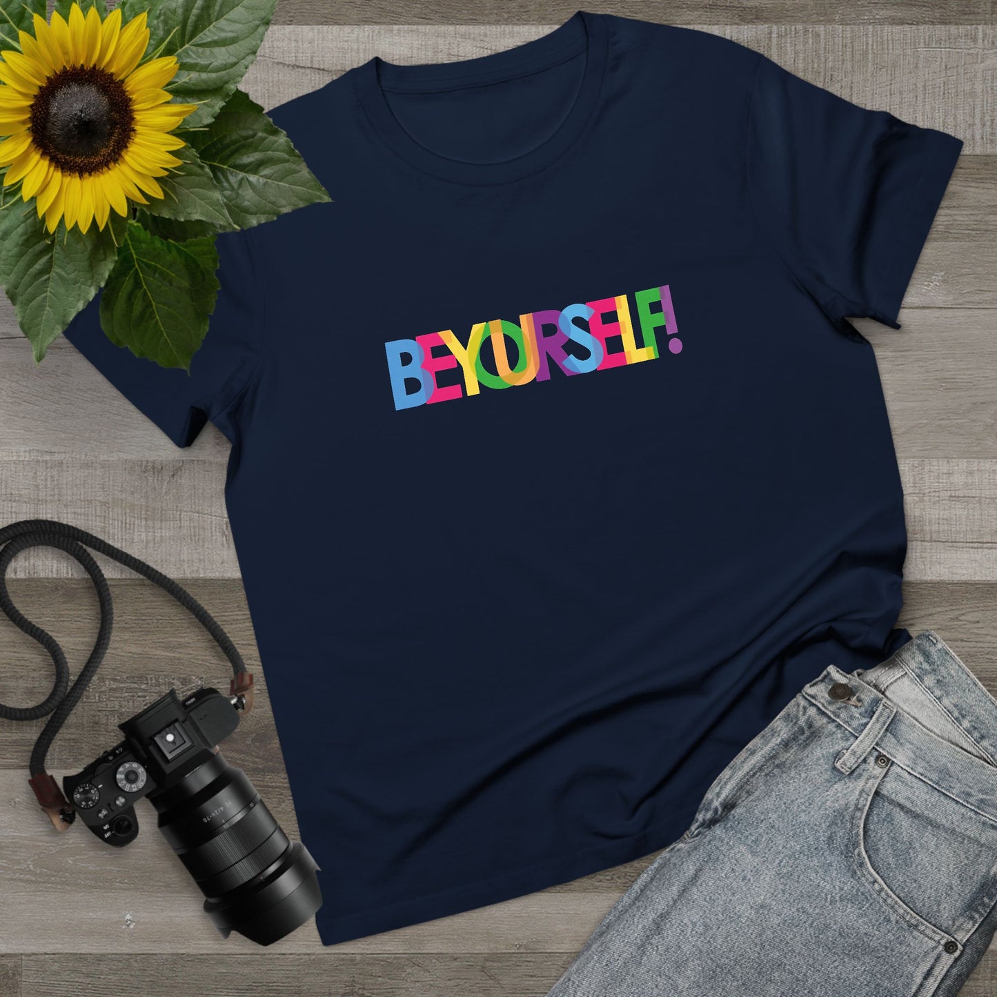 Inspirational Women’s Maple Tee - Be Yourself Graphic T-Shirt