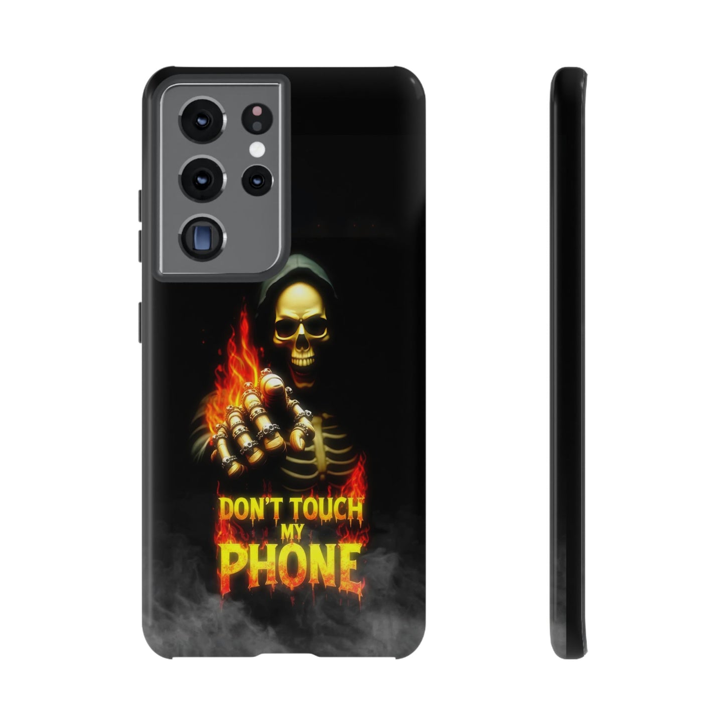 Skull Design Samsung Phone Case, Don't Touch My Phone Mobile Cover