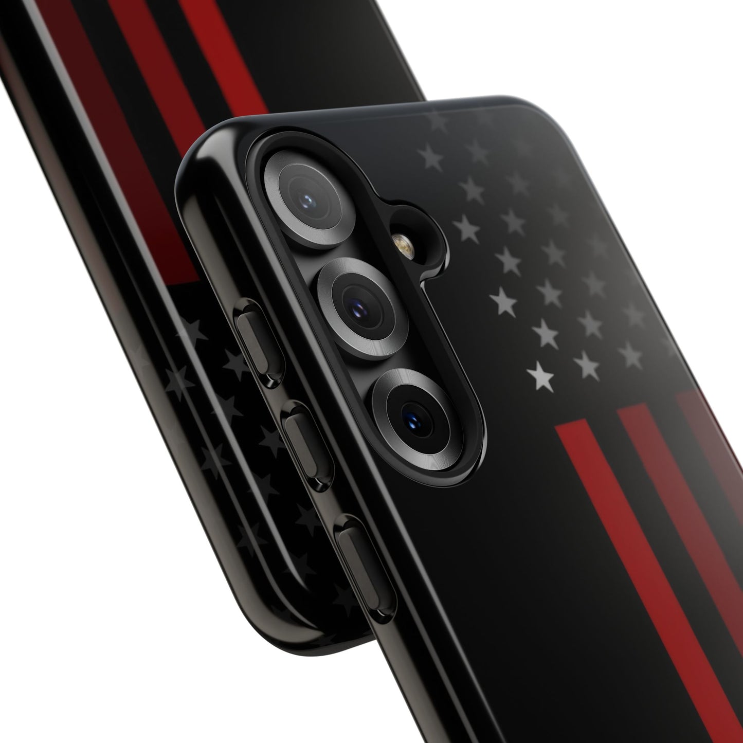 Patriotic Samsung Tough Cases, Red Line American Flag Phone Cover