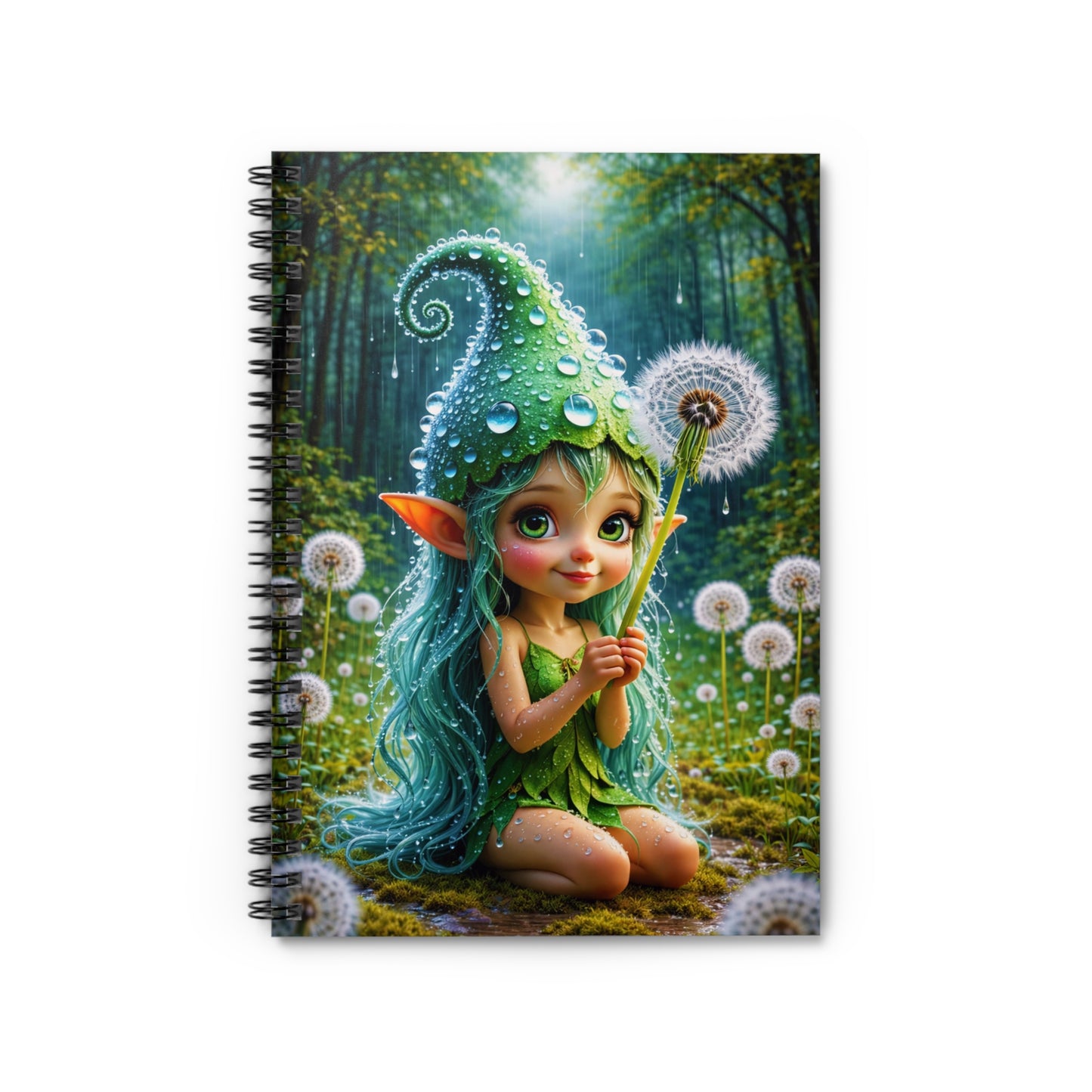 Whimsical Fairy Spiral Notebook, Eco-Friendly Ruled Journal