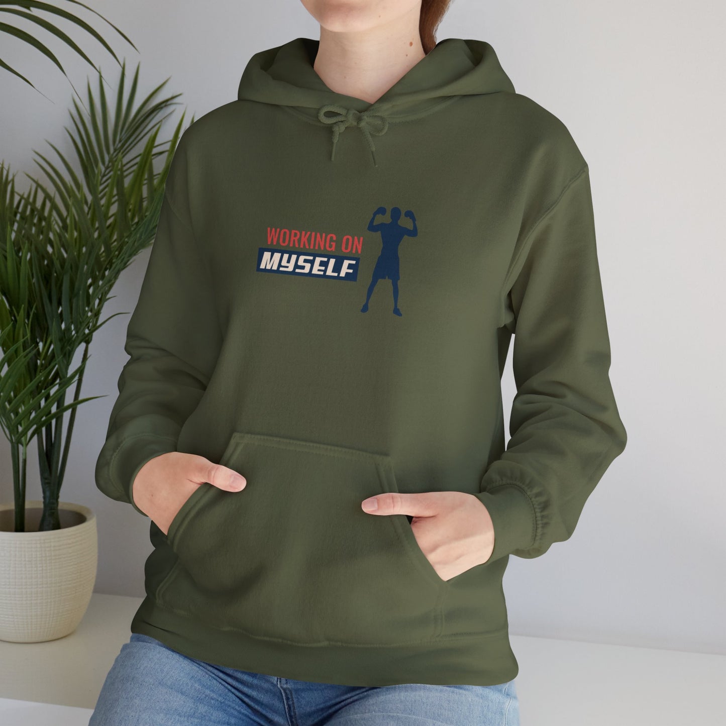 Working On Myself Unisex Heavy Blend™ Hooded Sweatshirt