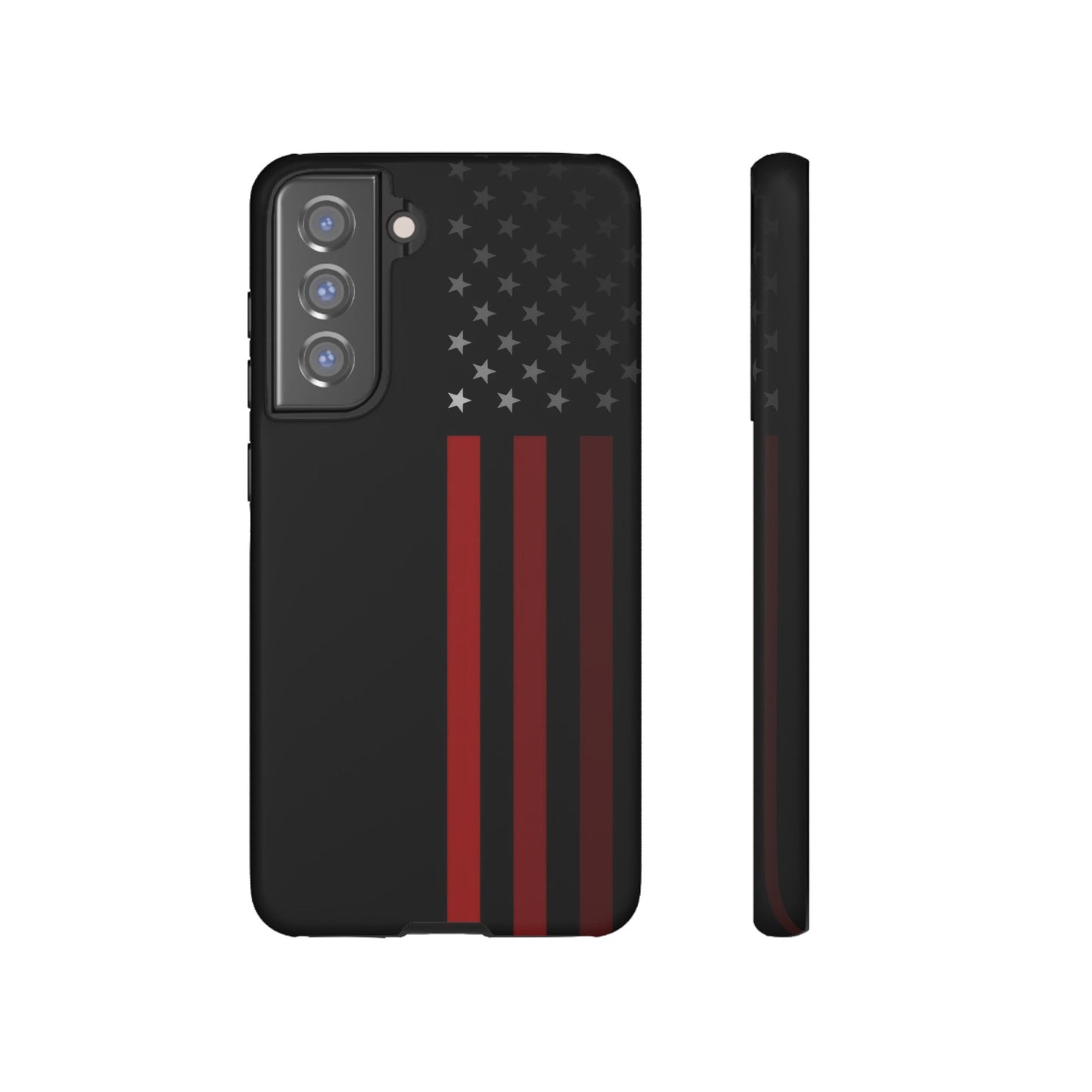 Patriotic Samsung Tough Cases, Red Line American Flag Phone Cover