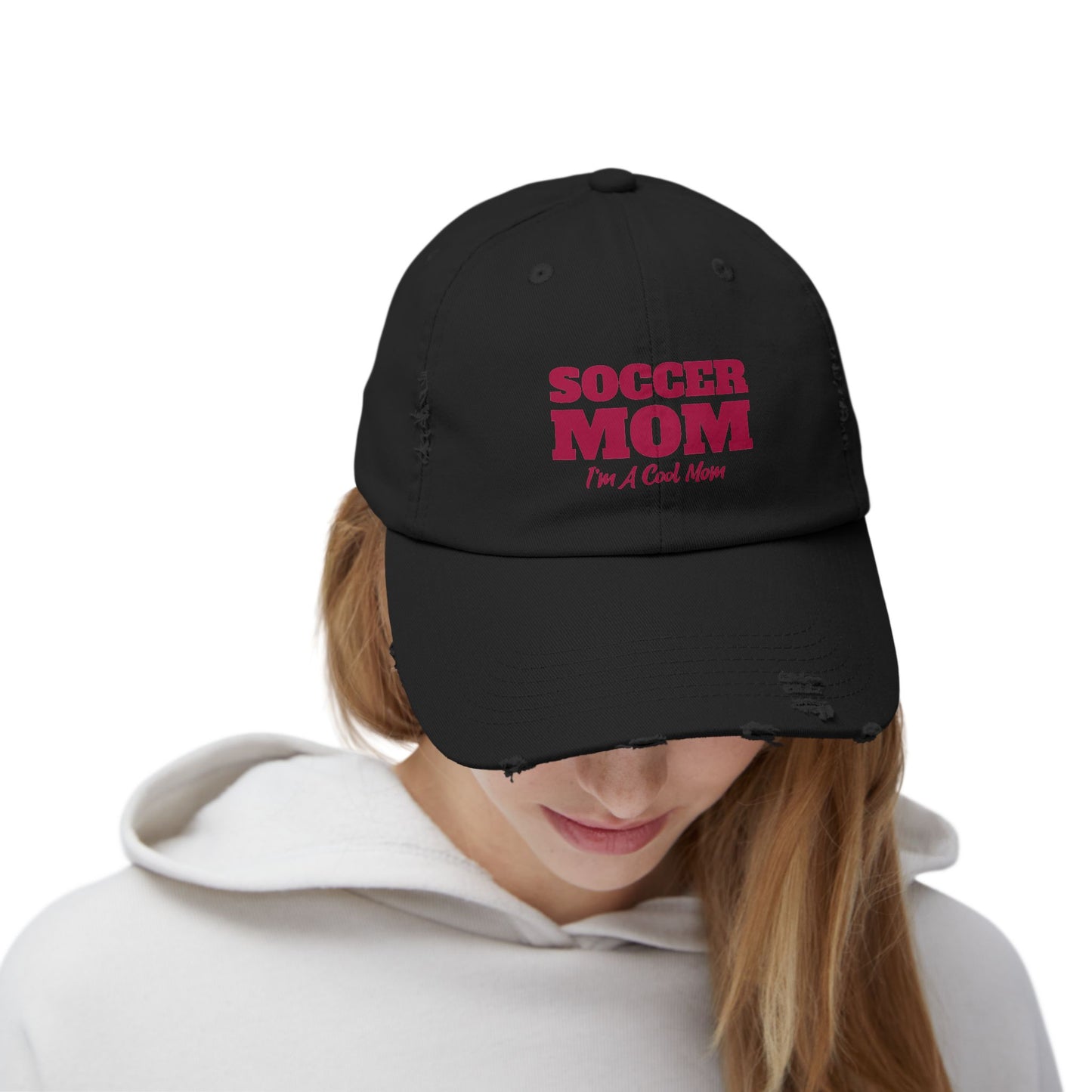 Soccer Mom I'm A Cool Mom Unisex Distressed Cap