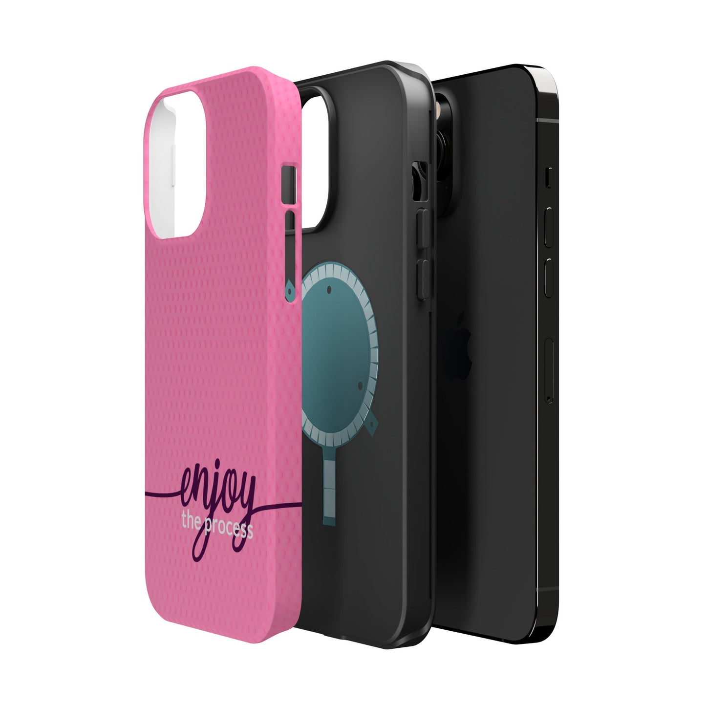 Enjoy the Process Magnetic Case - Motivational Pink Phone Cover for Women