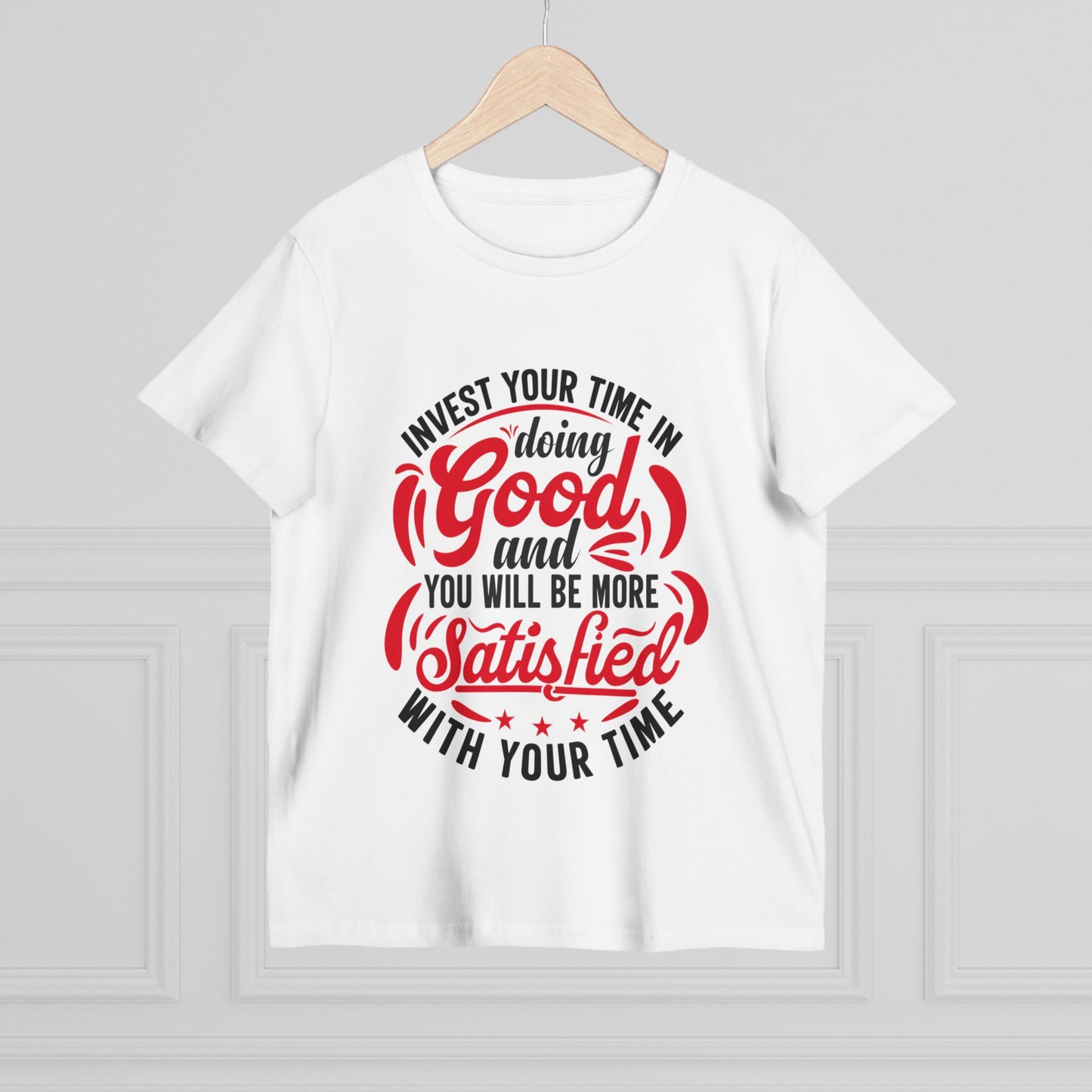 Inspirational Women's Maple Tee - Invest Your Time in Doing Good