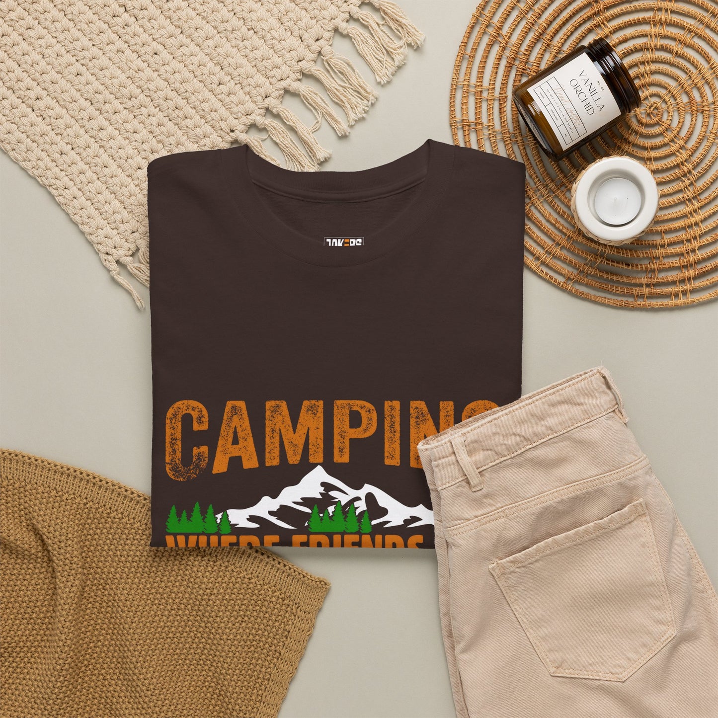 Camping Friends Unisex Heavy Cotton Tee - Perfect for Outdoor Adventures