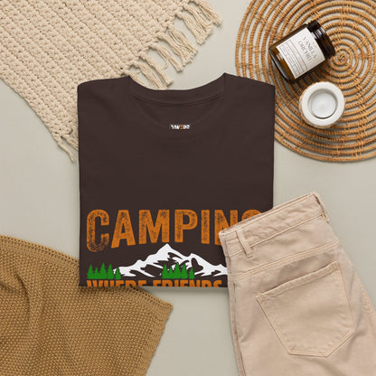 Camping Friends Unisex Heavy Cotton Tee - Perfect for Outdoor Adventures