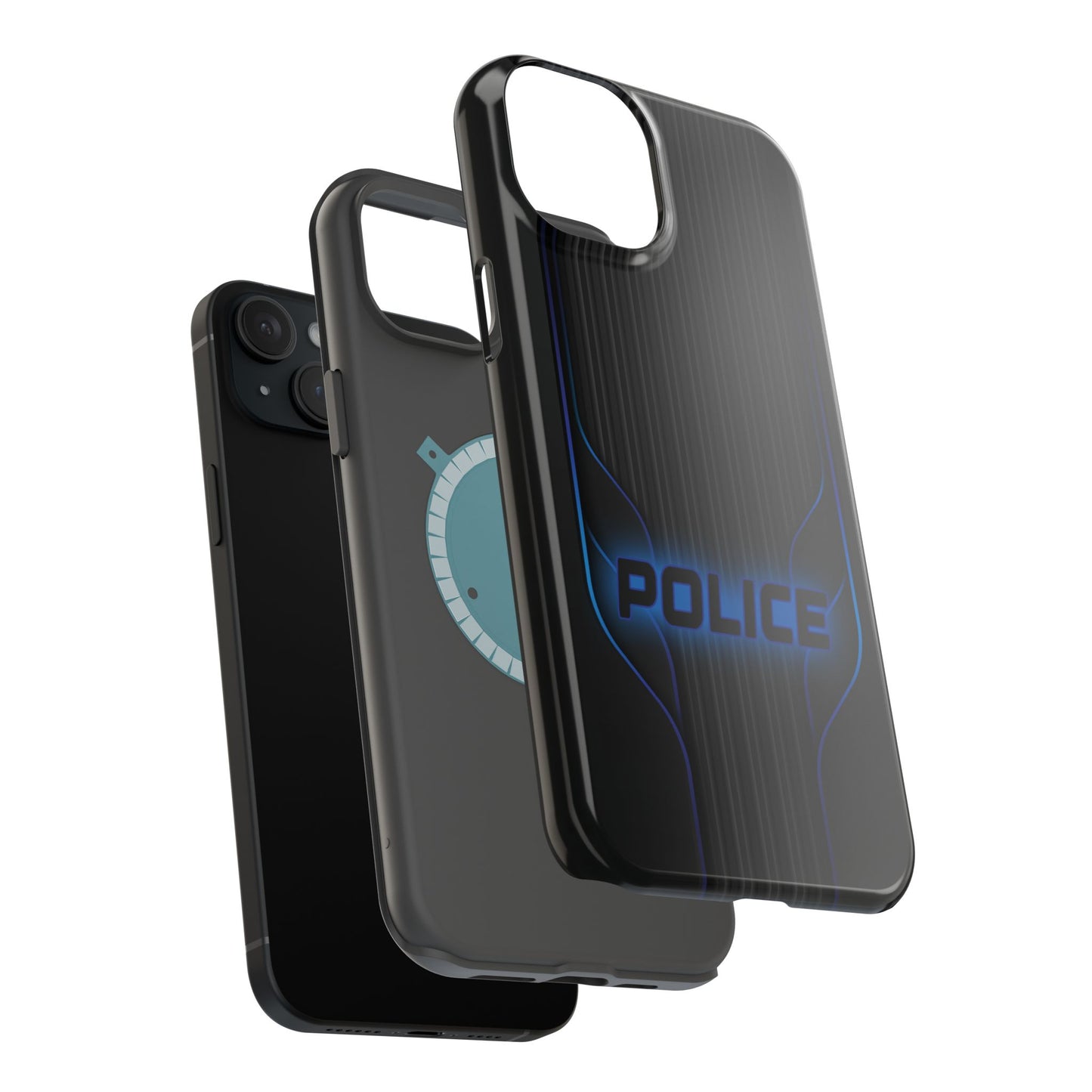 Police Magnetic Phone Cases, Blue Light