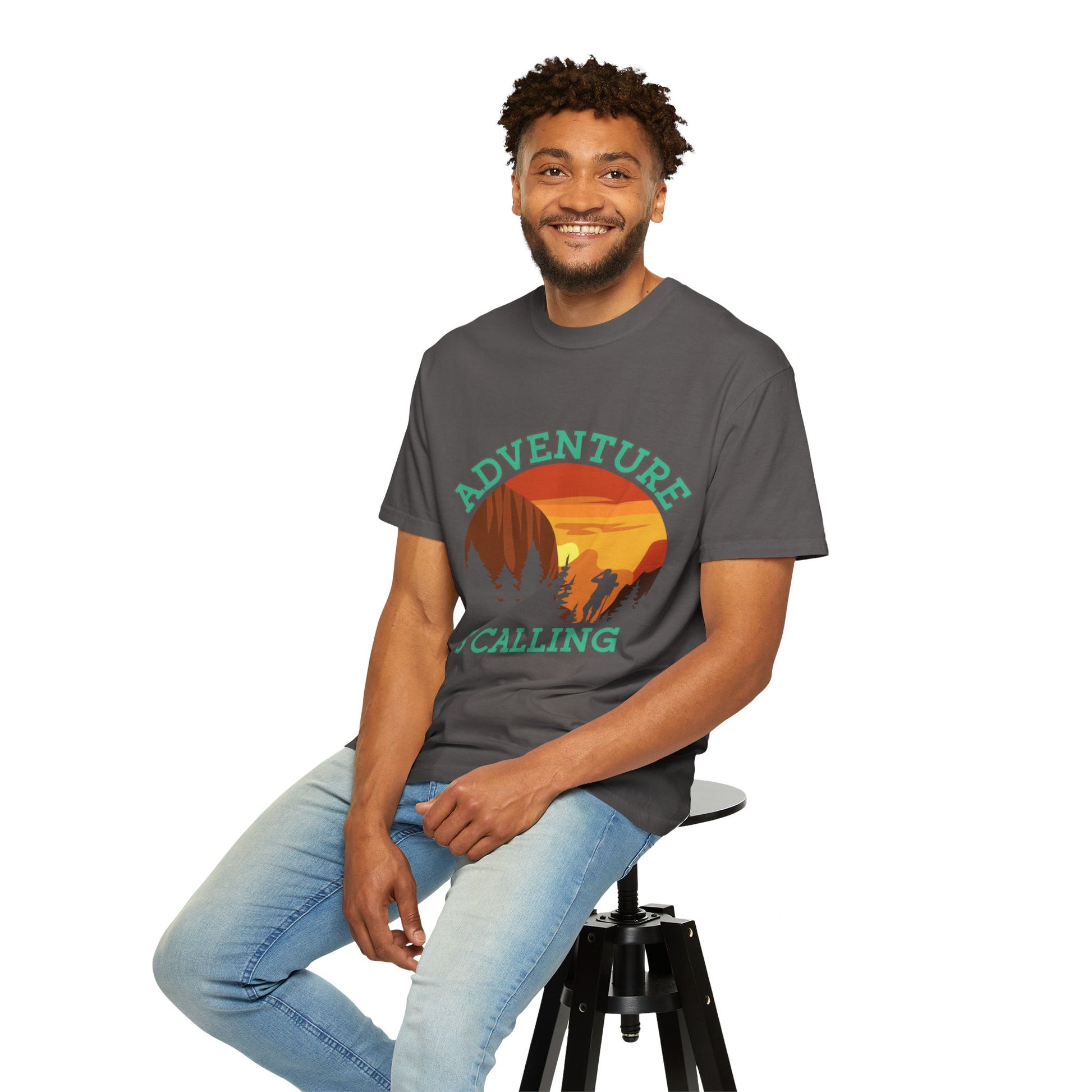 Adventure is Calling Unisex Garment-Dyed T-Shirt