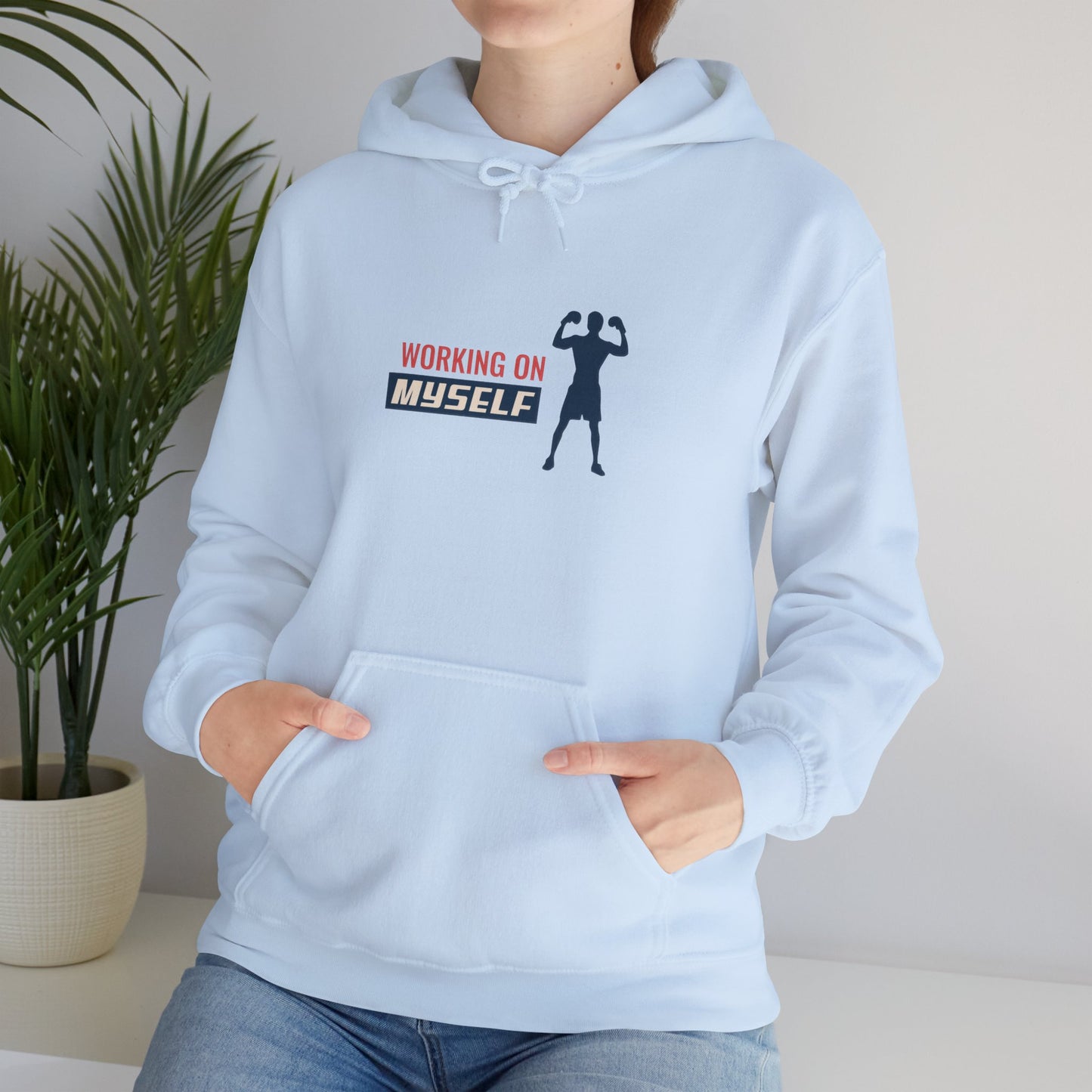 Working On Myself Unisex Heavy Blend™ Hooded Sweatshirt