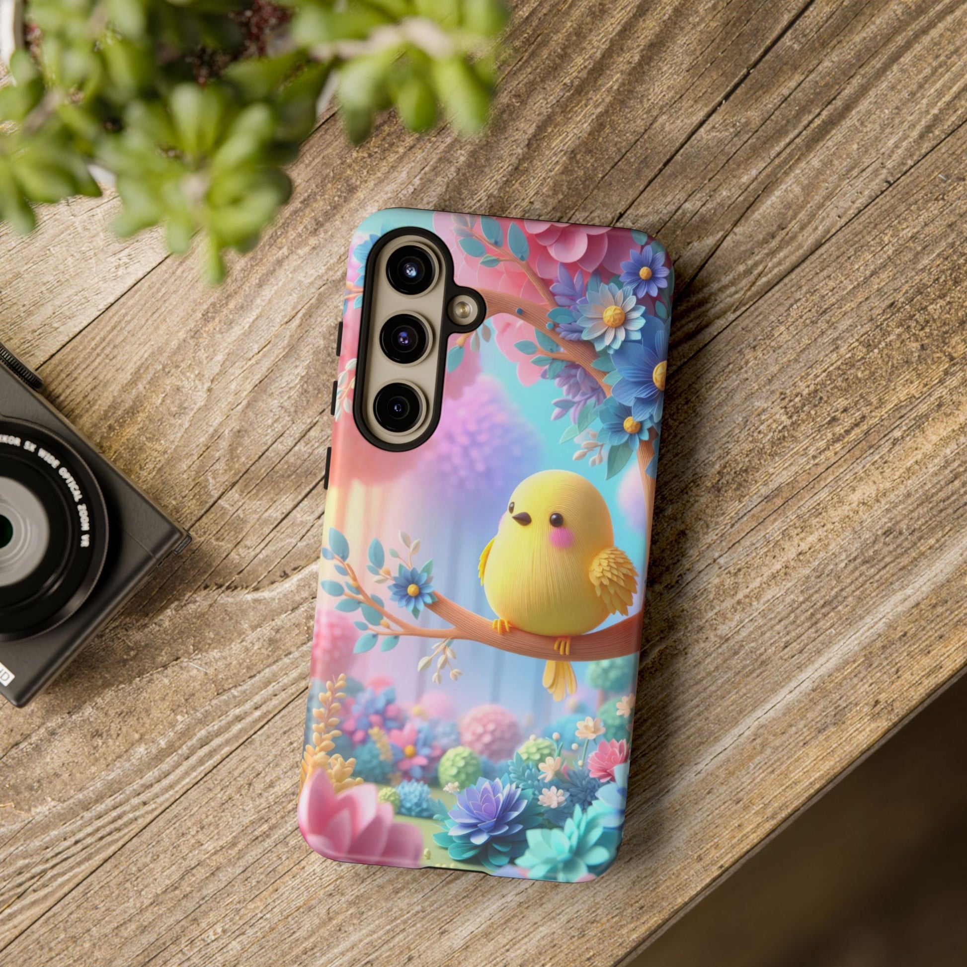 Colorful Bird Samsung Phone Case, Spring Vibe Mobile Shell