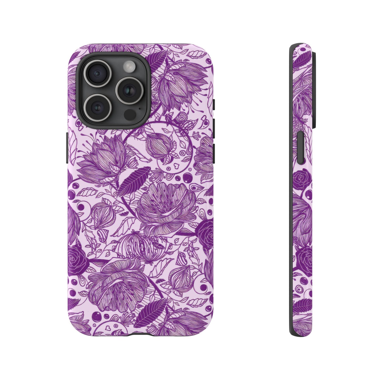 Graphical Garden: Purple Edition iPhone Tough Cases