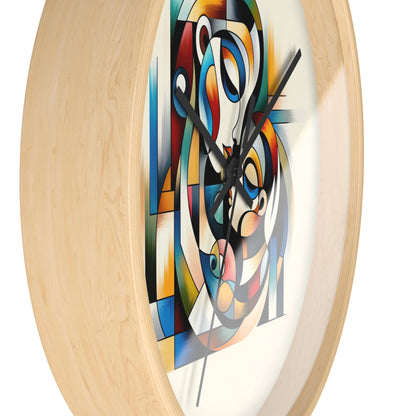 Abstract Art Wall Clock 10" – Mother with Child Design, Modern Home Decor