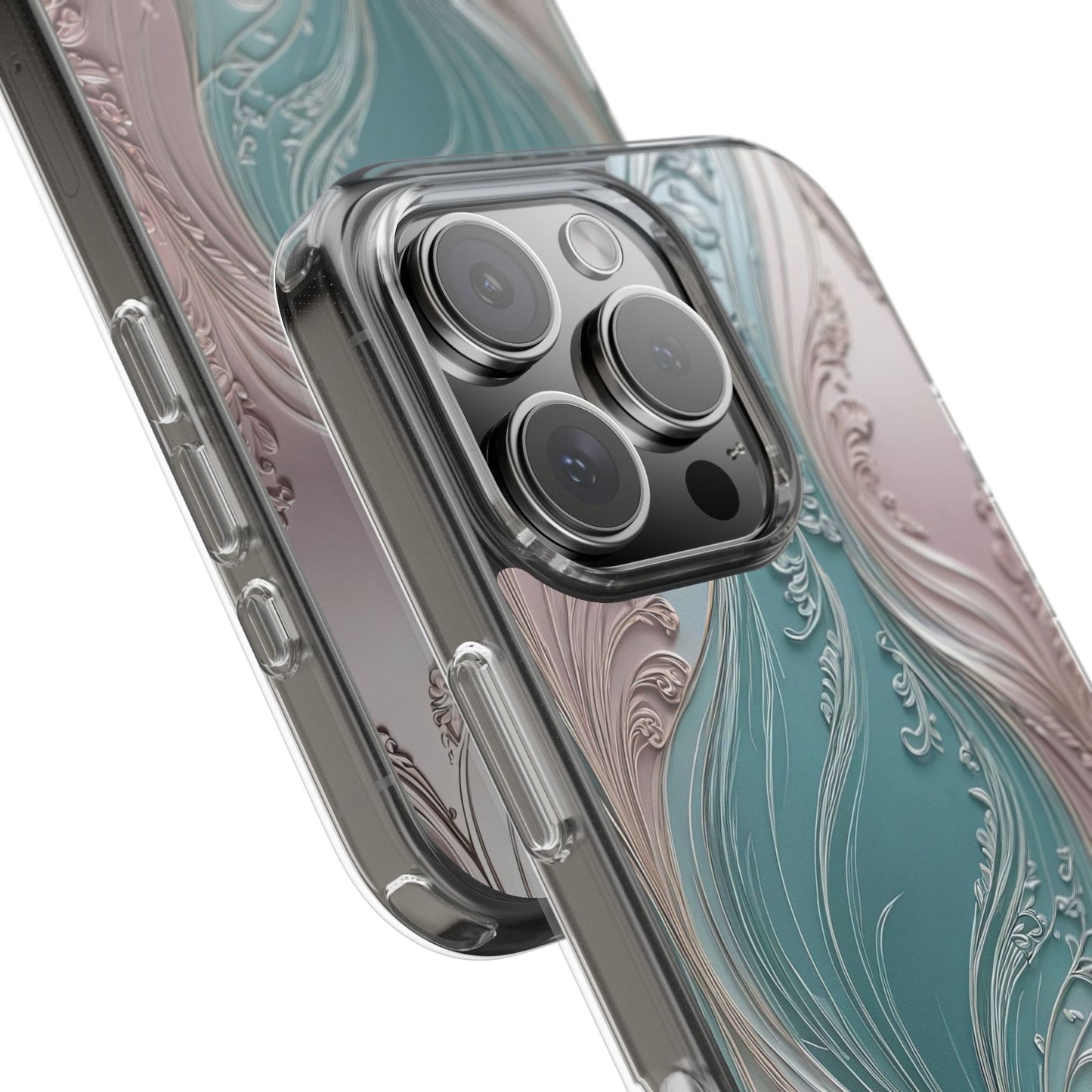 Elegant Clear Phone Cases,  Abstract Design