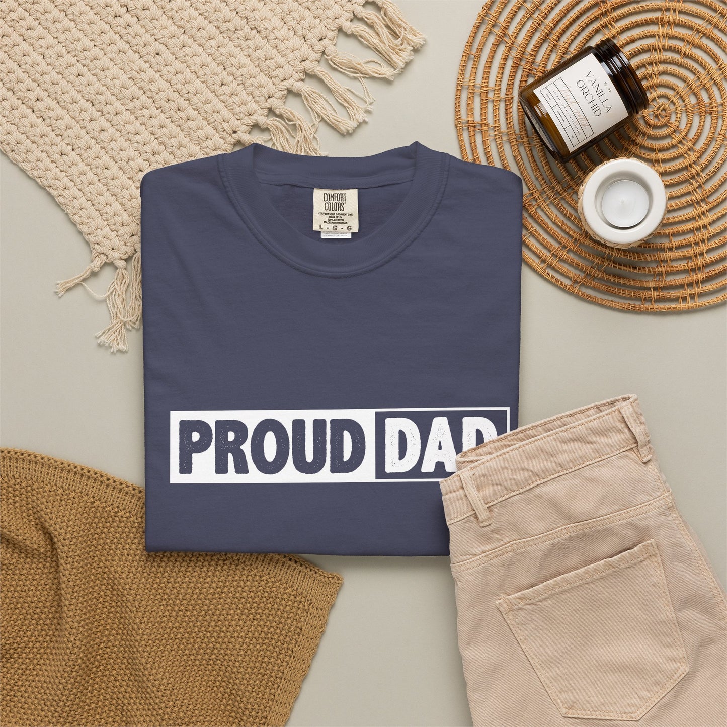 Proud Dad T-Shirt | Comfortable Unisex Garment-Dyed Tee