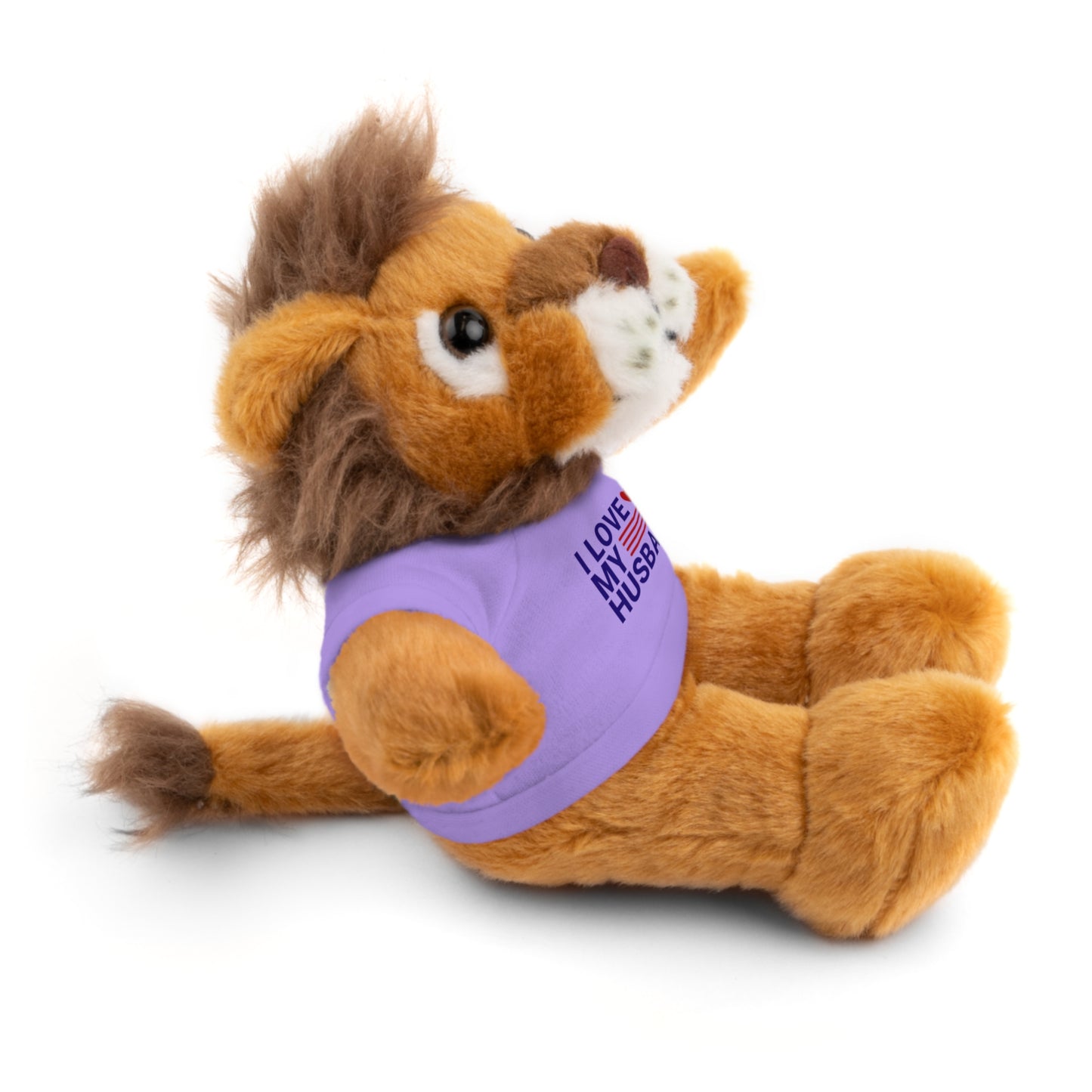 Stuffed Animal with "I love my husband" Tee, Gift for husband