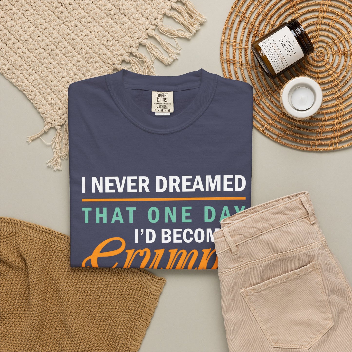 Funny Grumpy Old Man T-Shirt - Unisex Garment-Dyed Tee for Dads & Grandpas