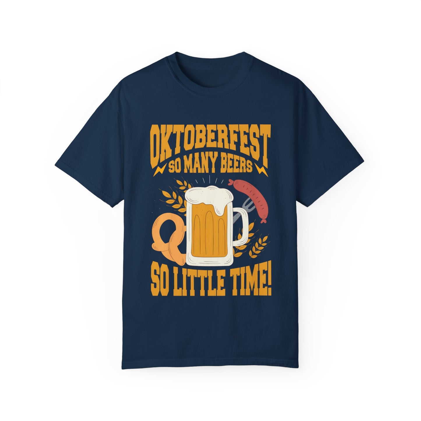 Oktoberfest Graphic Unisex T-Shirt - Celebrate with Beer & Pretzels