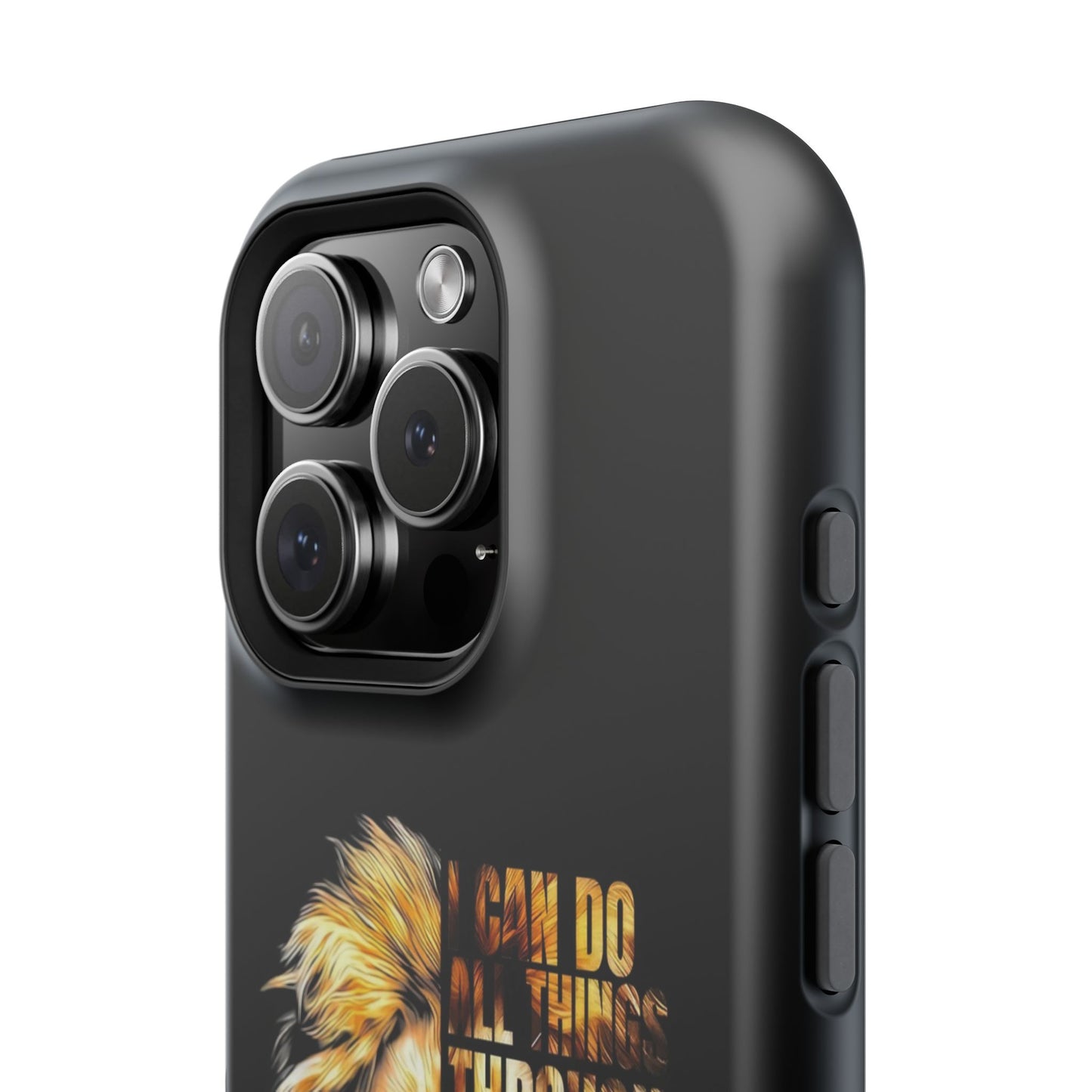 Inspirational Lion Magnetic iPhone Case, Strength & Faith, Christian Accessories