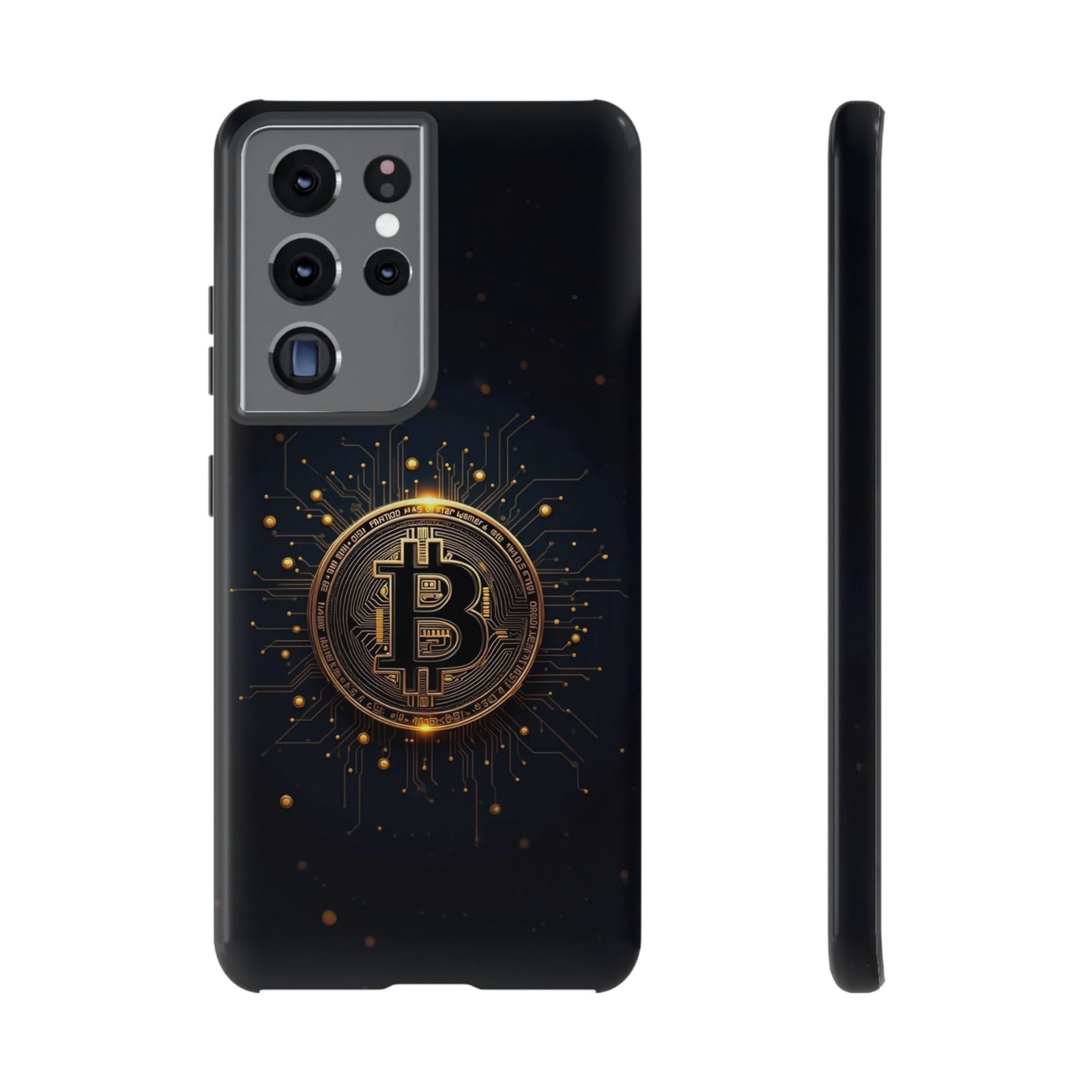 Bitcoin Samsung Tough Case for Smartphones, Crypto Lover Phone Accessory