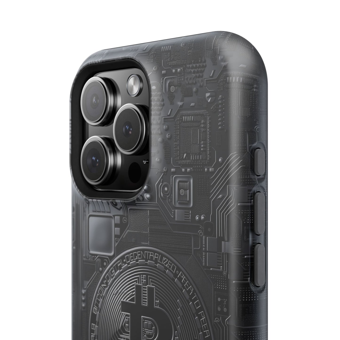 Black Bitcoin Magnetic iPhone Cases - Ideal for Tech Enthusiasts