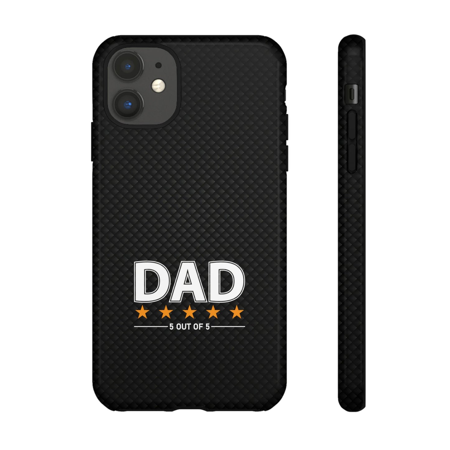 5-Star Dad iPhone Case - Tough Black Cover for Father's Day