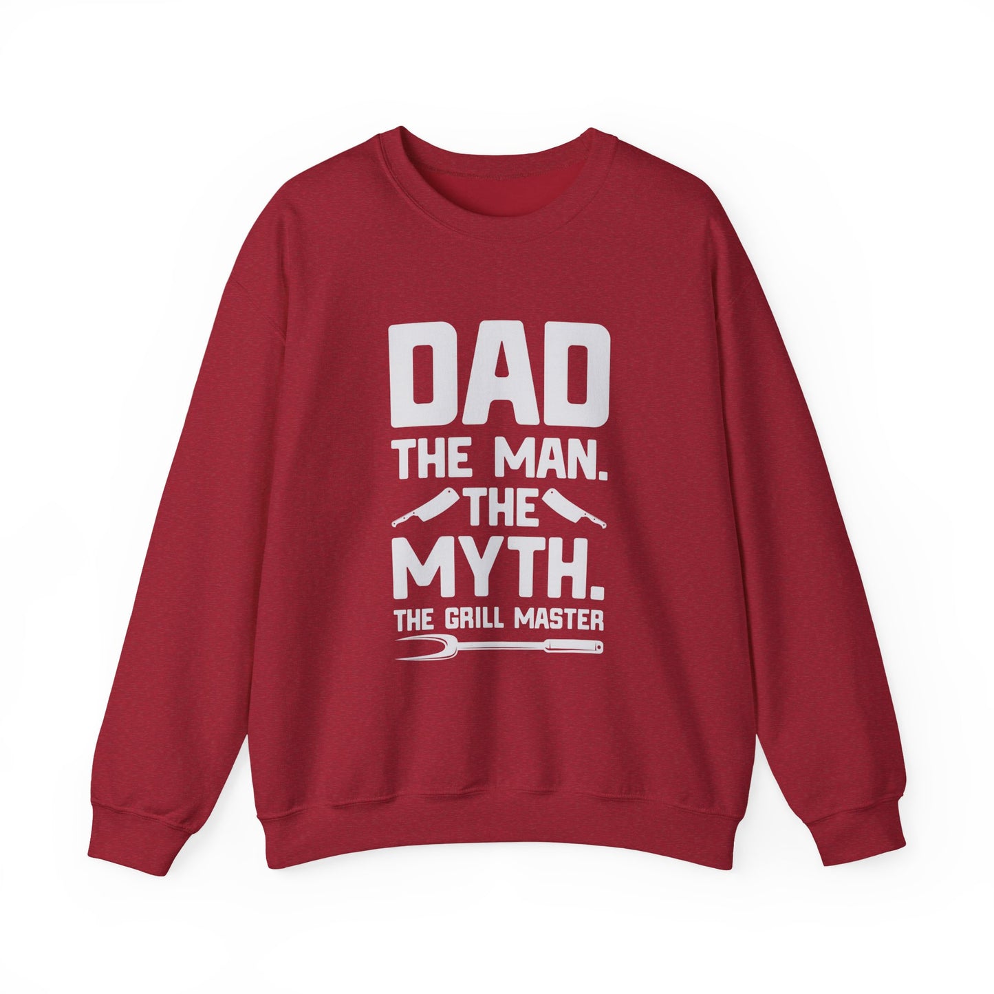 Dad The Man Myth Grill Master Crewneck Sweatshirt