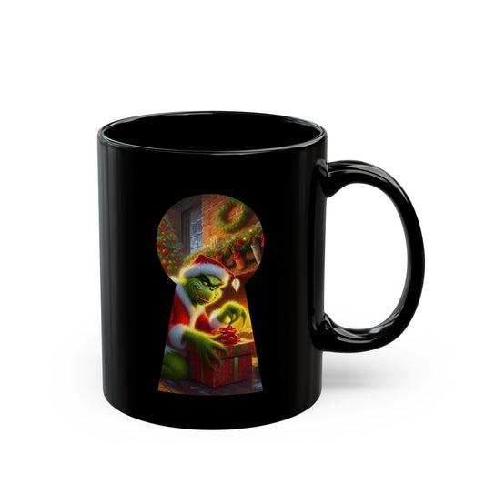 Christmas Secret Grinch Black Mug - 11oz, 15oz