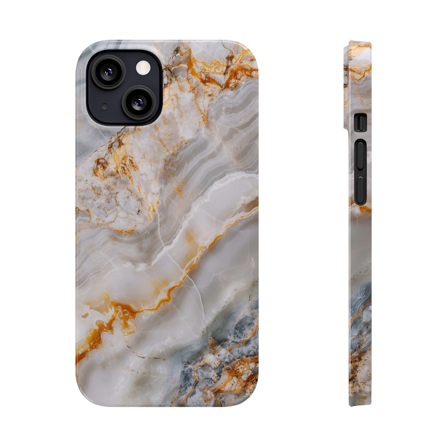 Pure Elegance Marble Slim Phone Cases, Modern Tech Decor