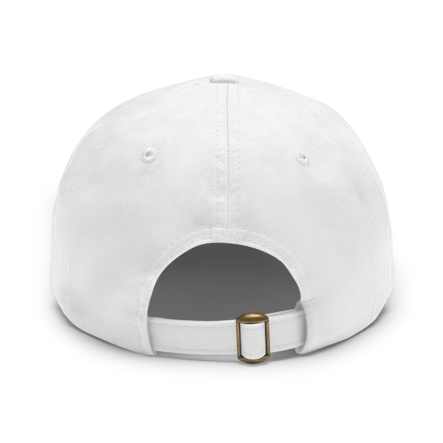 Golf Dad Hat with Leather Patch (Round)