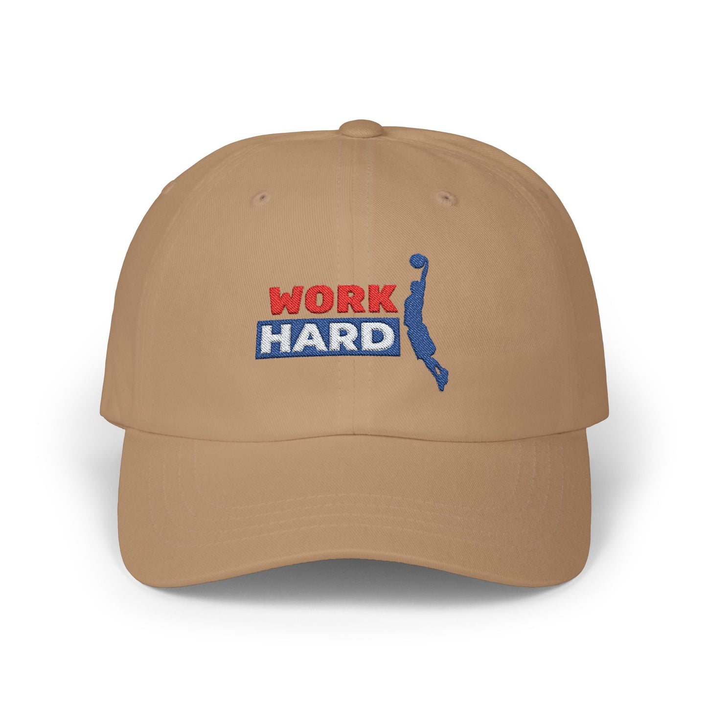 Work Hard Classic Dad Cap / embroidered