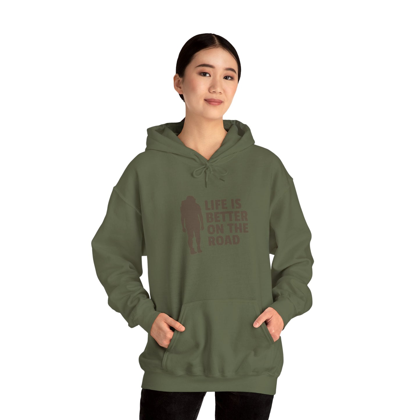 Life Is Better On The Road Unisex Heavy Blend™ Hooded Sweatshirt