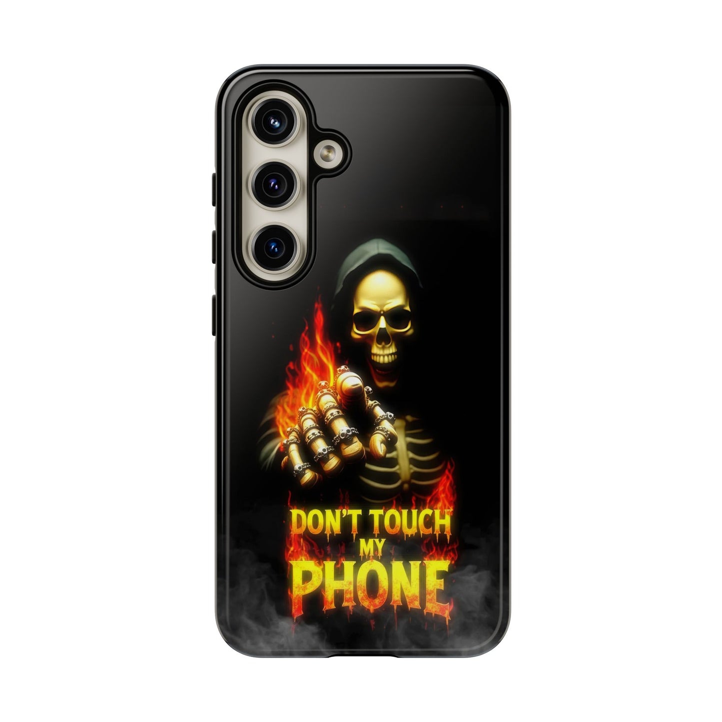 Skull Design Samsung Phone Case, Don't Touch My Phone Mobile Cover