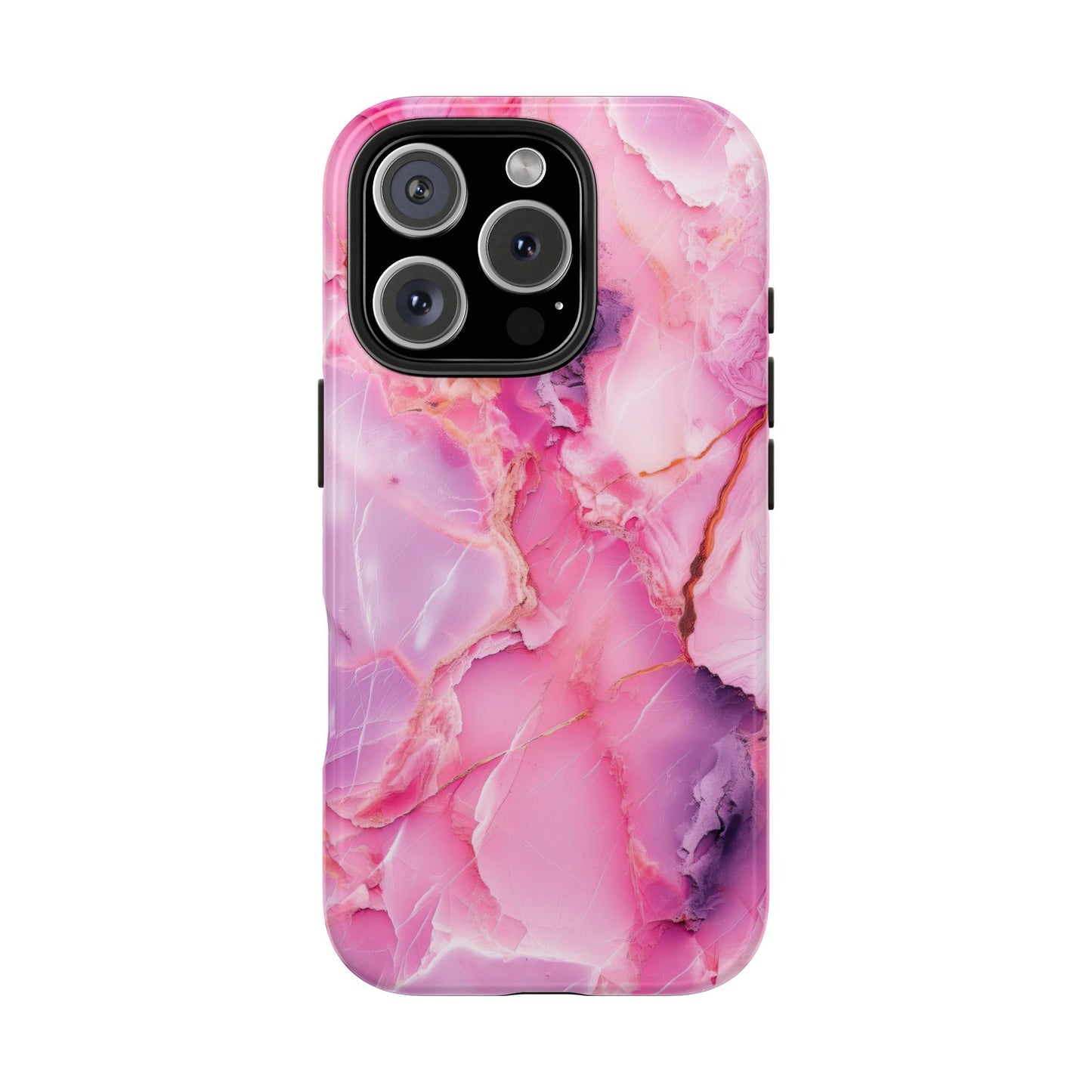 Pink Marble Tough Cases for iPhone, Stylish Protective Covers