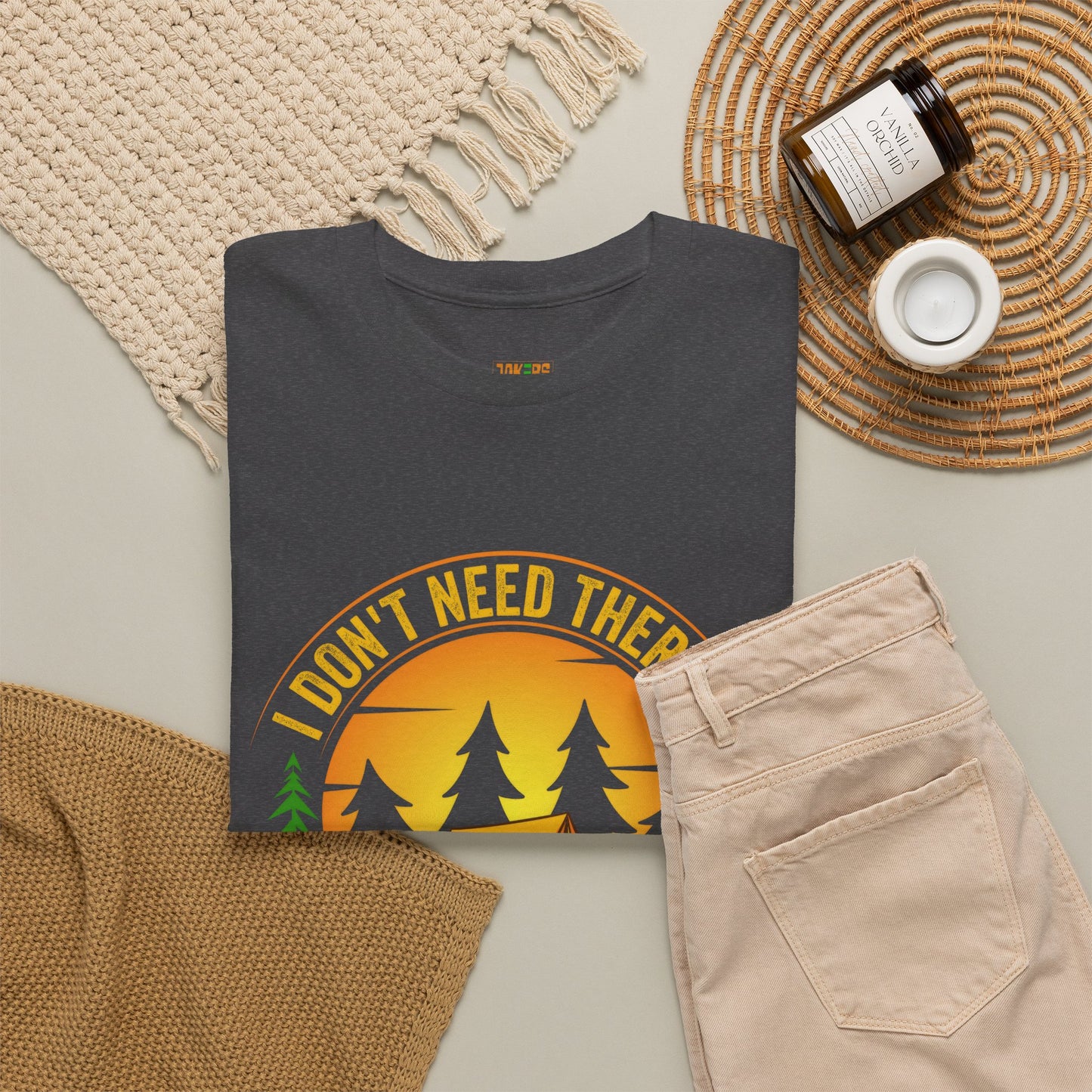 Camping Therapy Unisex Heavy Cotton Tee - Perfect for Outdoor Enthusiasts