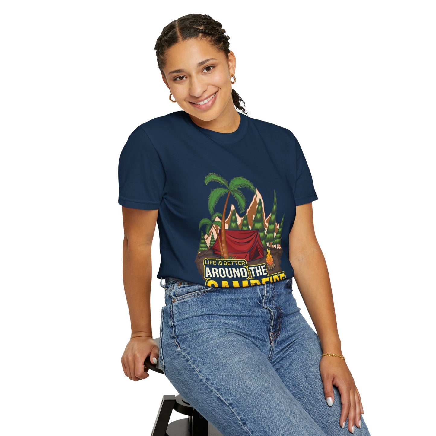 Campfire Adventure Unisex T-Shirt - Life is Better Around the Campfire