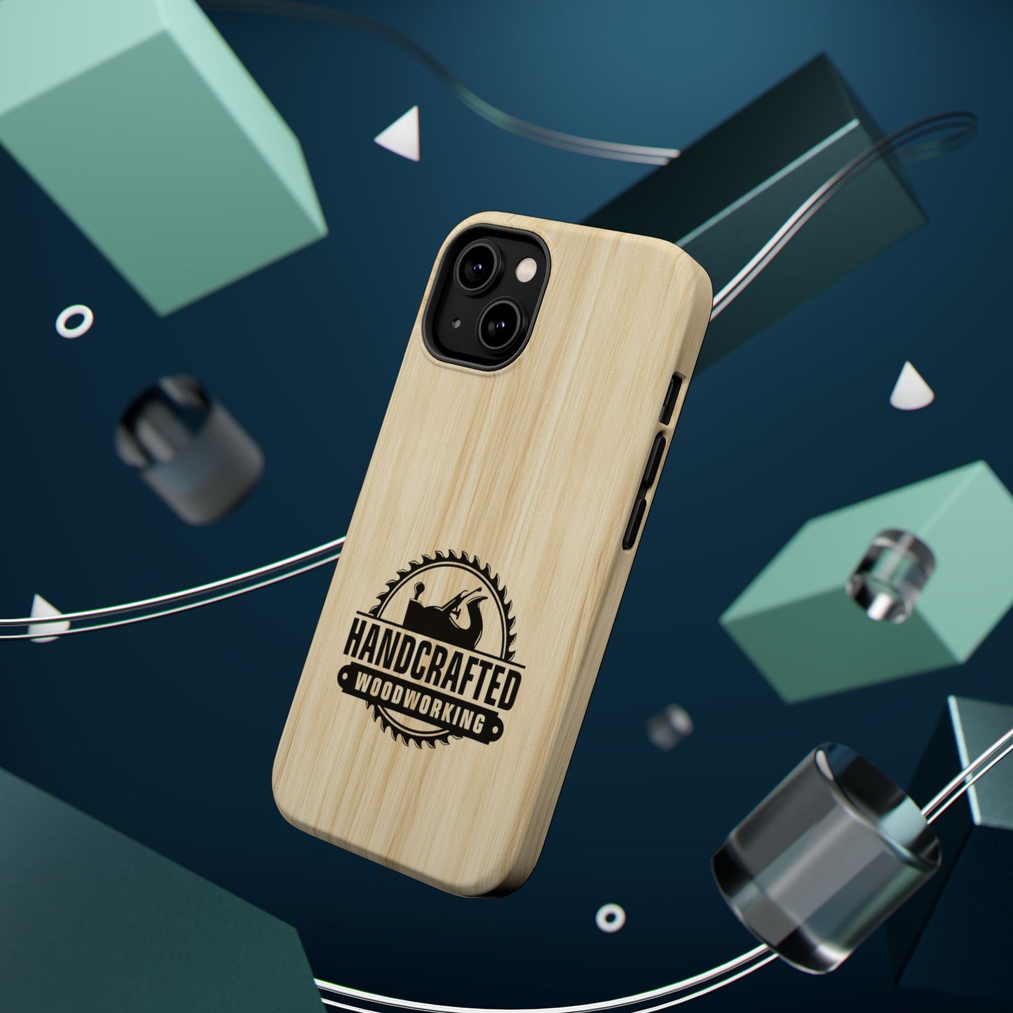 Handcrafted Woodworking Logo Magnetic Phone Cases