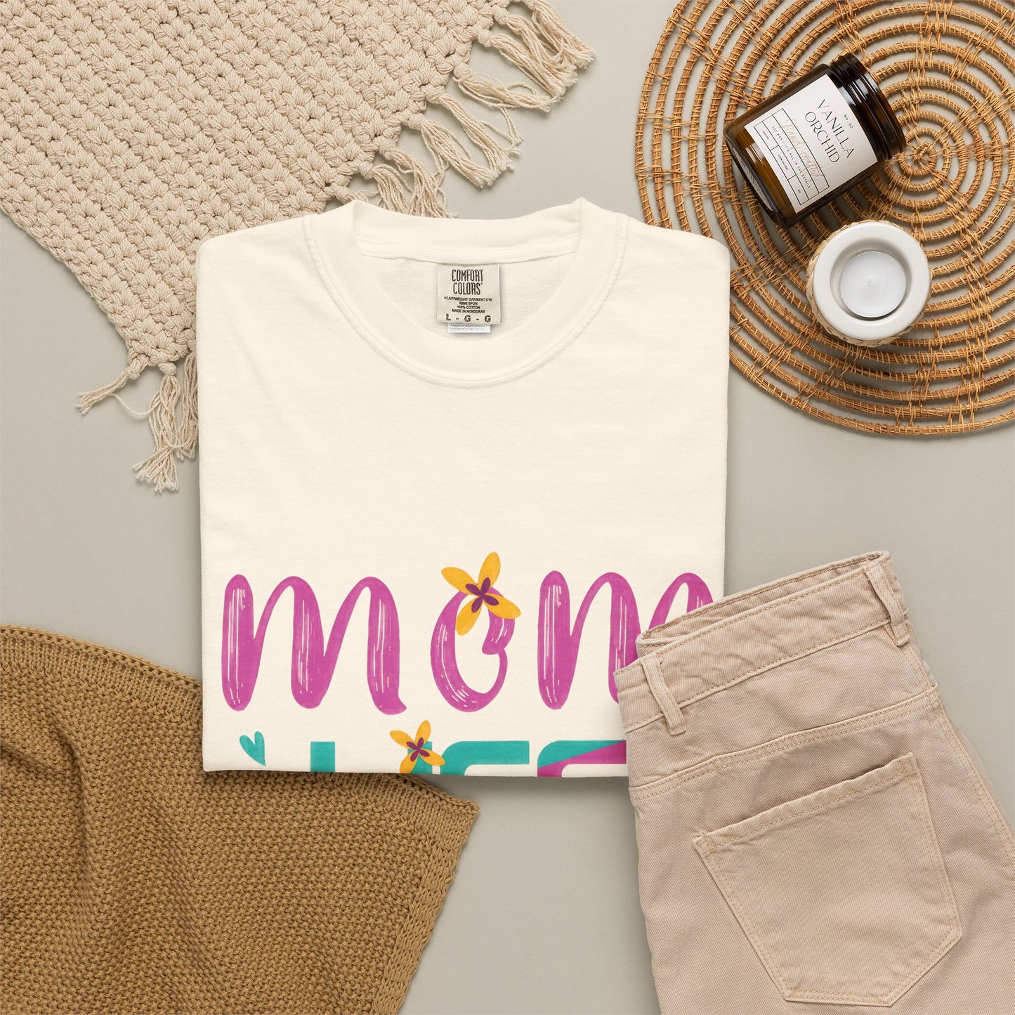 Mom Life T-Shirt - Unisex Garment-Dyed Tee for Mother's Day