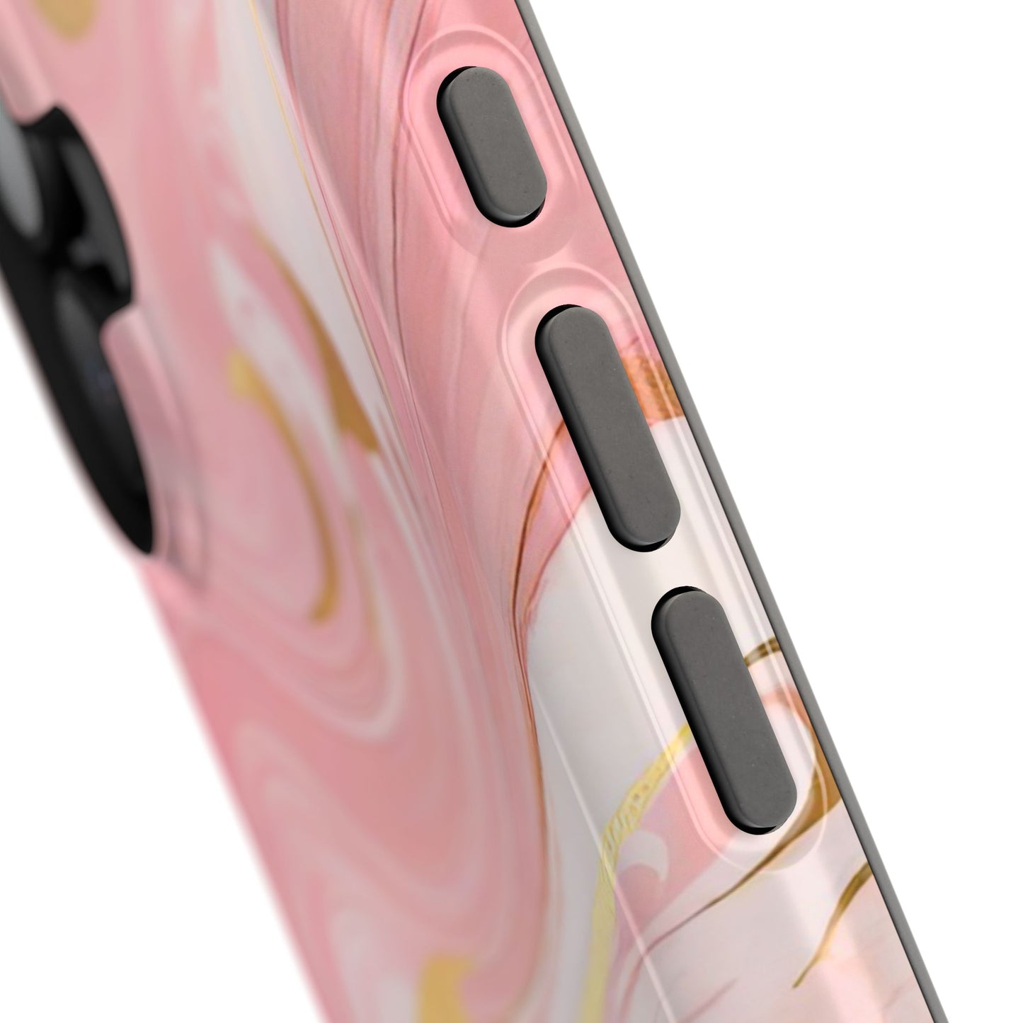 Stylish Magnetic Phone Case, Pink Marble Protective Cover