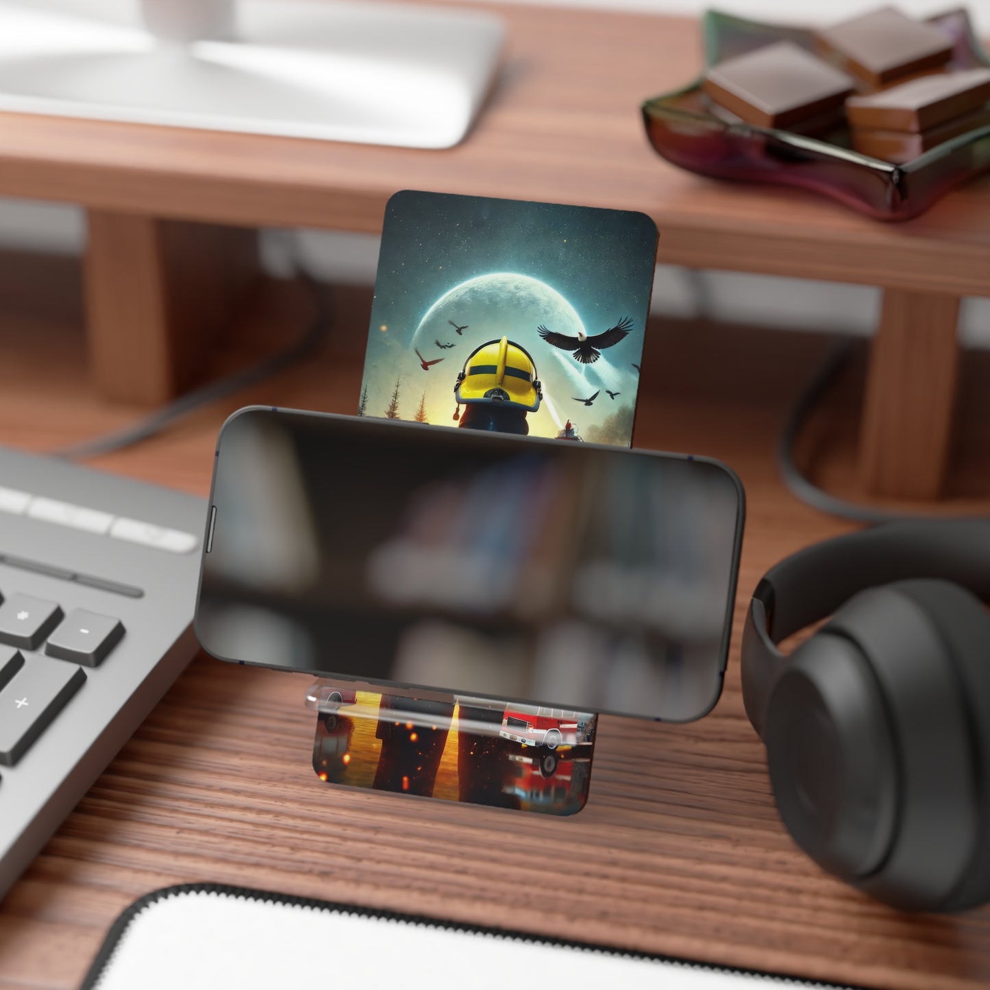 Firefighter Smartphone Display Stand