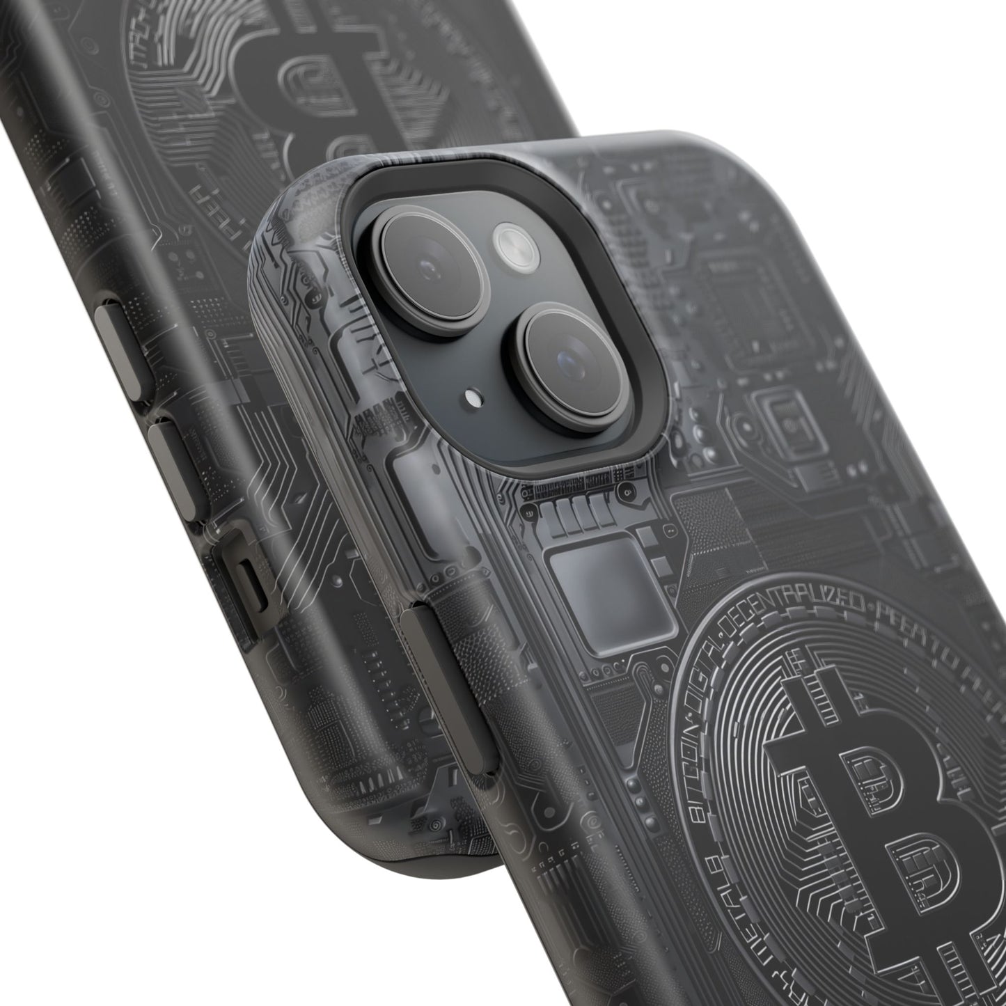 Black Bitcoin Magnetic iPhone Cases - Ideal for Tech Enthusiasts