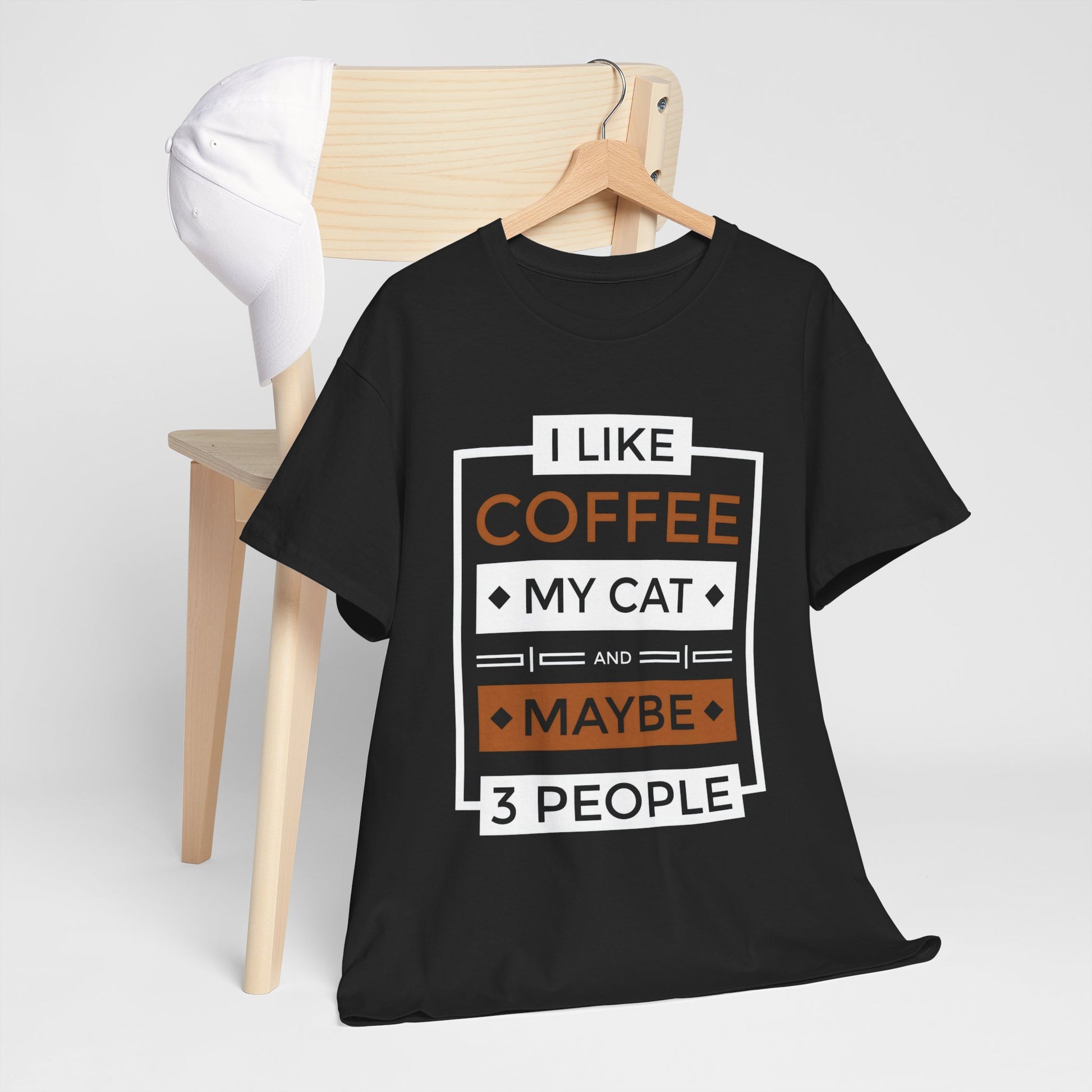 Jakers Coffee Cat Lover T-shirt, Funny Graphic Tee, Gift for Cat Owners, Cat Mom Shirt, Introvert Tee, Gift for Cat Lovers