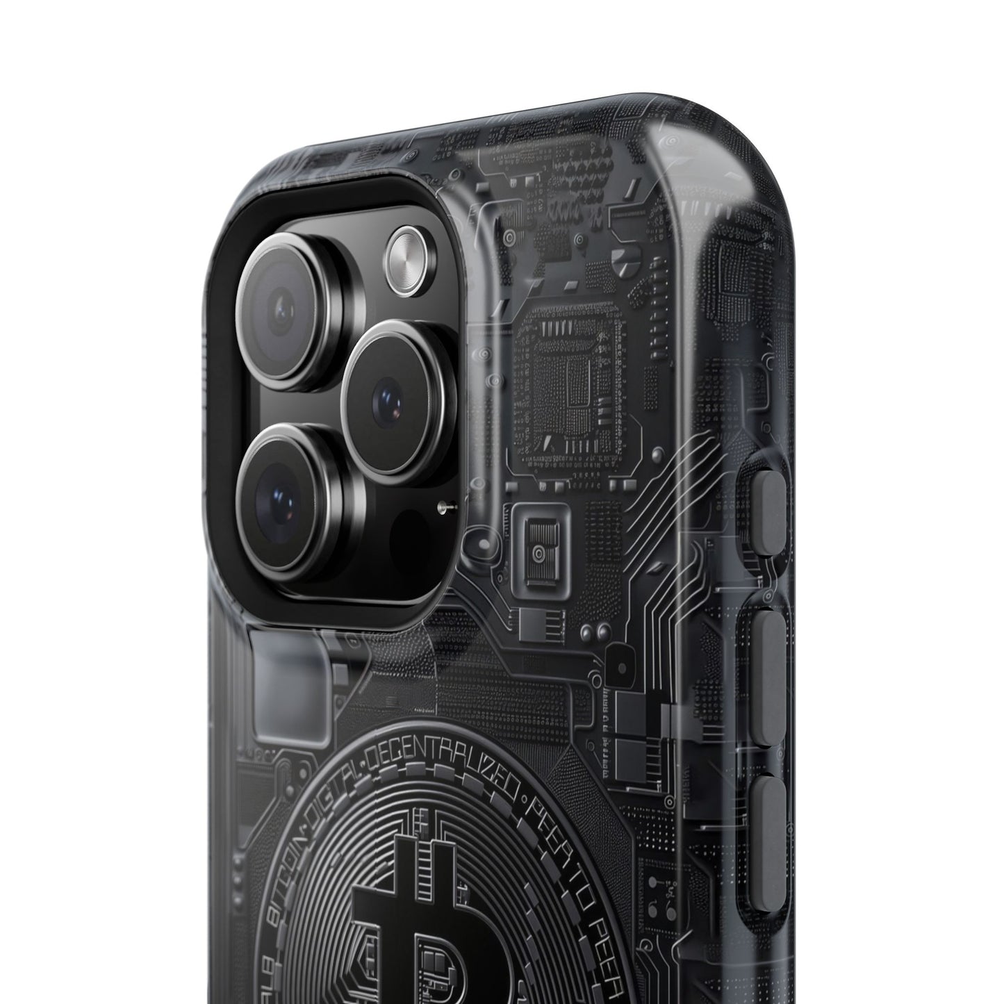 Black Bitcoin Magnetic iPhone Cases - Ideal for Tech Enthusiasts