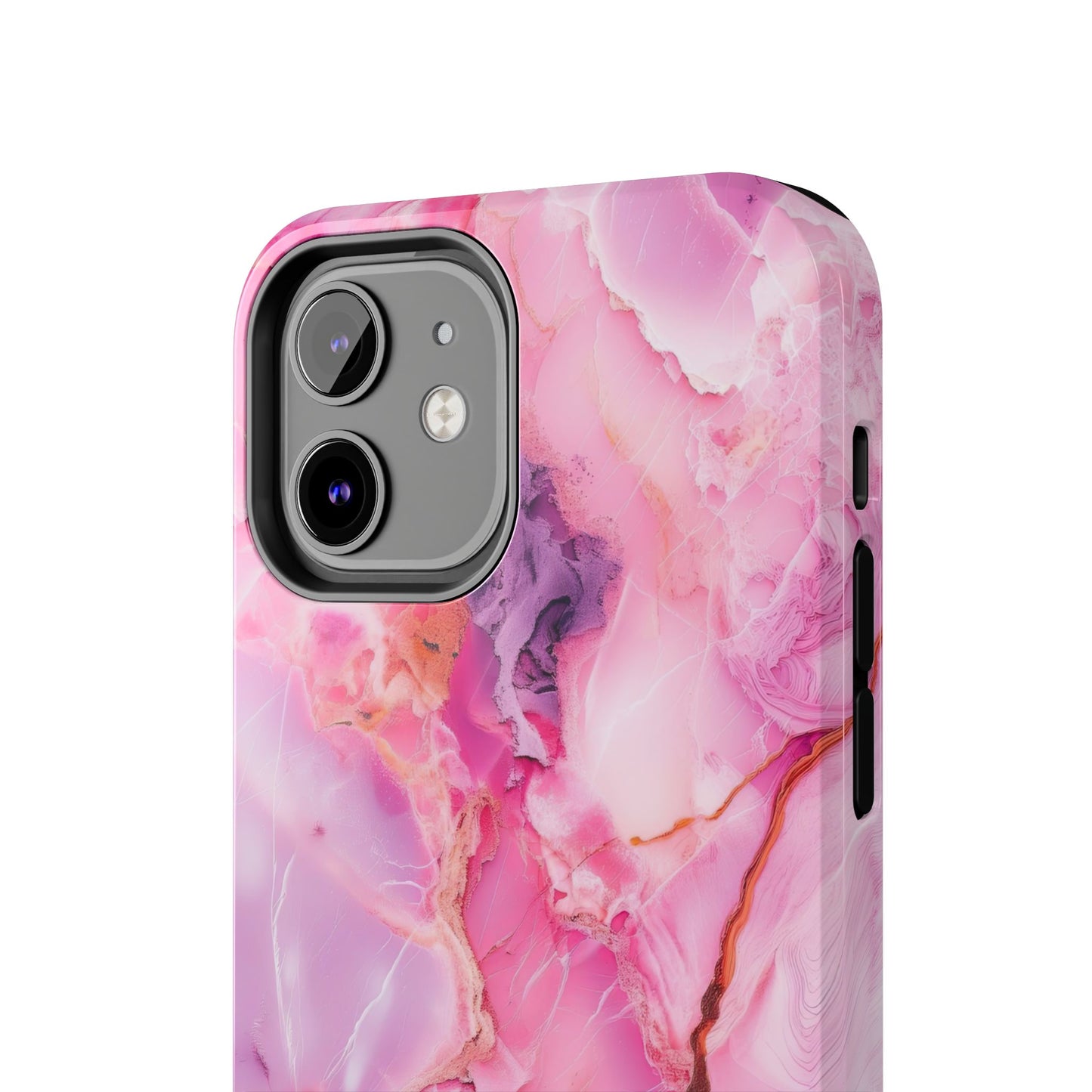Pink Marble Tough Cases for iPhone, Stylish Protective Covers